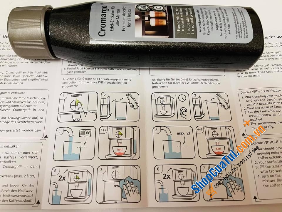 DUNG DỊCH VỆ SINH MÁY CÀ PHÊ WMF DÙNG ĐƯỢC CHO TẤT CẢ CÁC LOẠI MÁY.