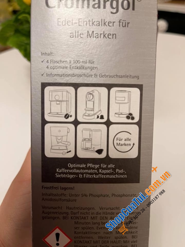 DUNG DỊCH VỆ SINH MÁY CÀ PHÊ WMF DÙNG ĐƯỢC CHO TẤT CẢ CÁC LOẠI MÁY.