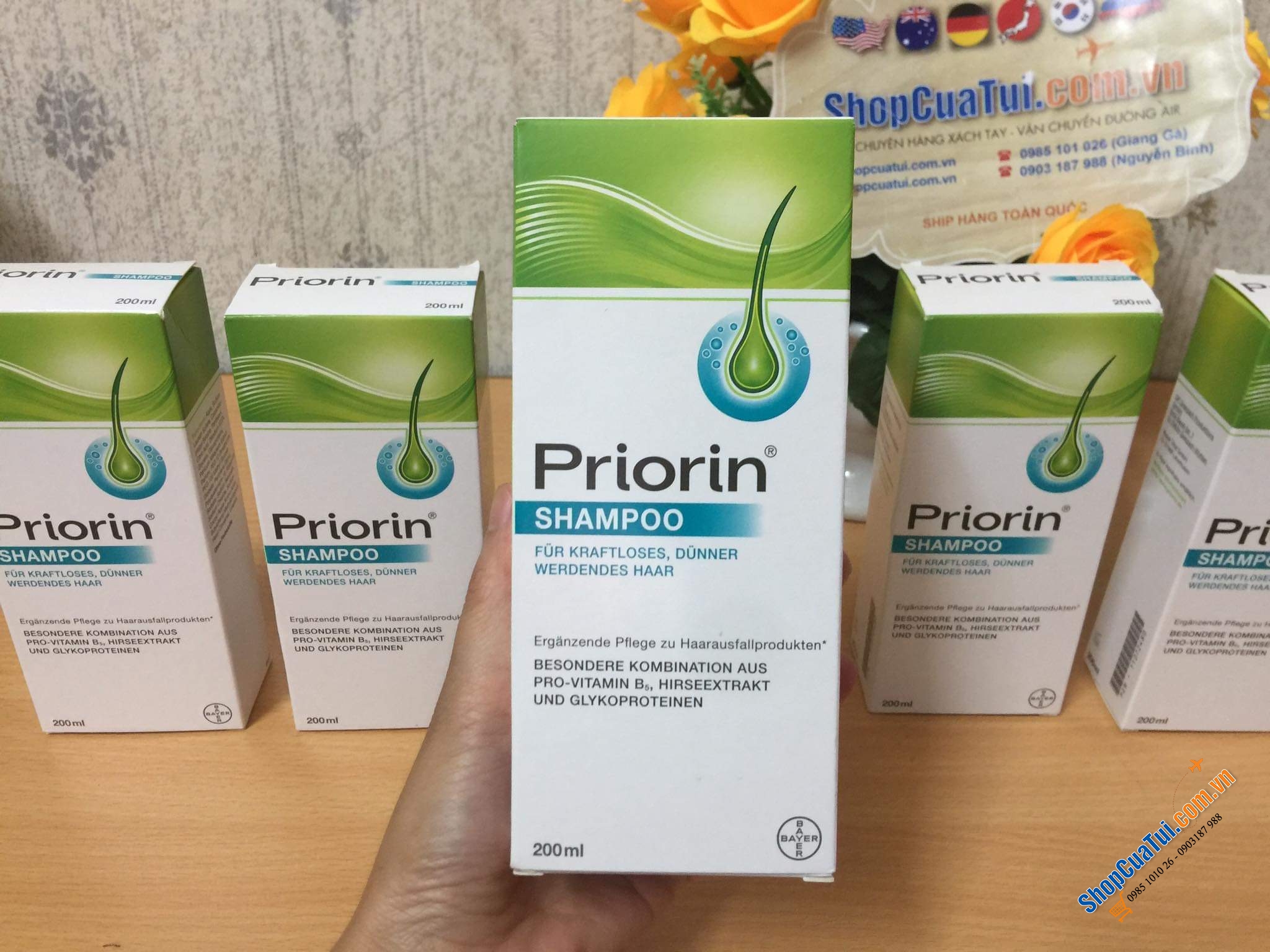 Dầu gội đầu trị rụng tóc, hói đầu làm dầy và dài tóc Priorin của ĐỨC.