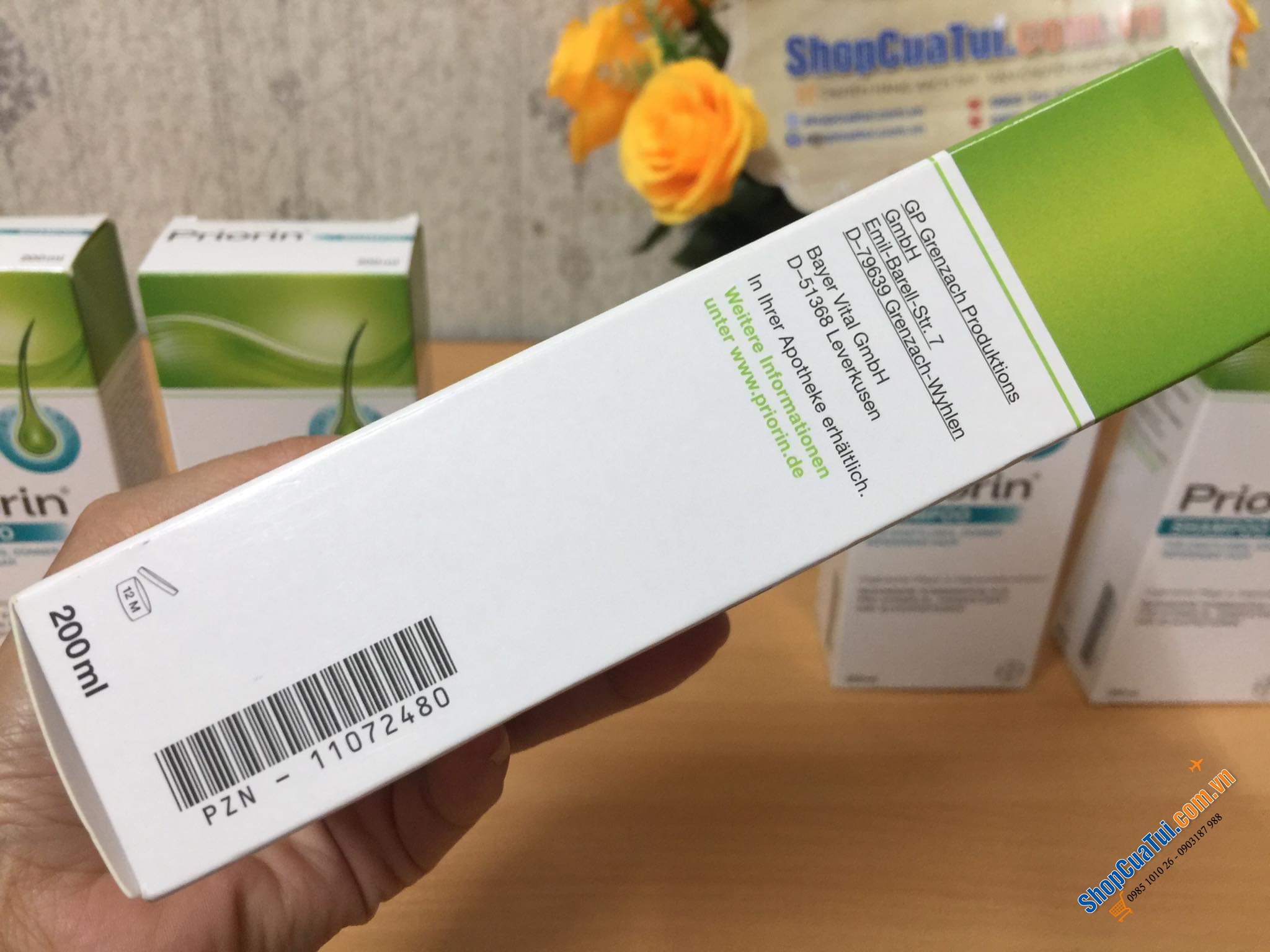 Dầu gội đầu trị rụng tóc, hói đầu làm dầy và dài tóc Priorin của ĐỨC.