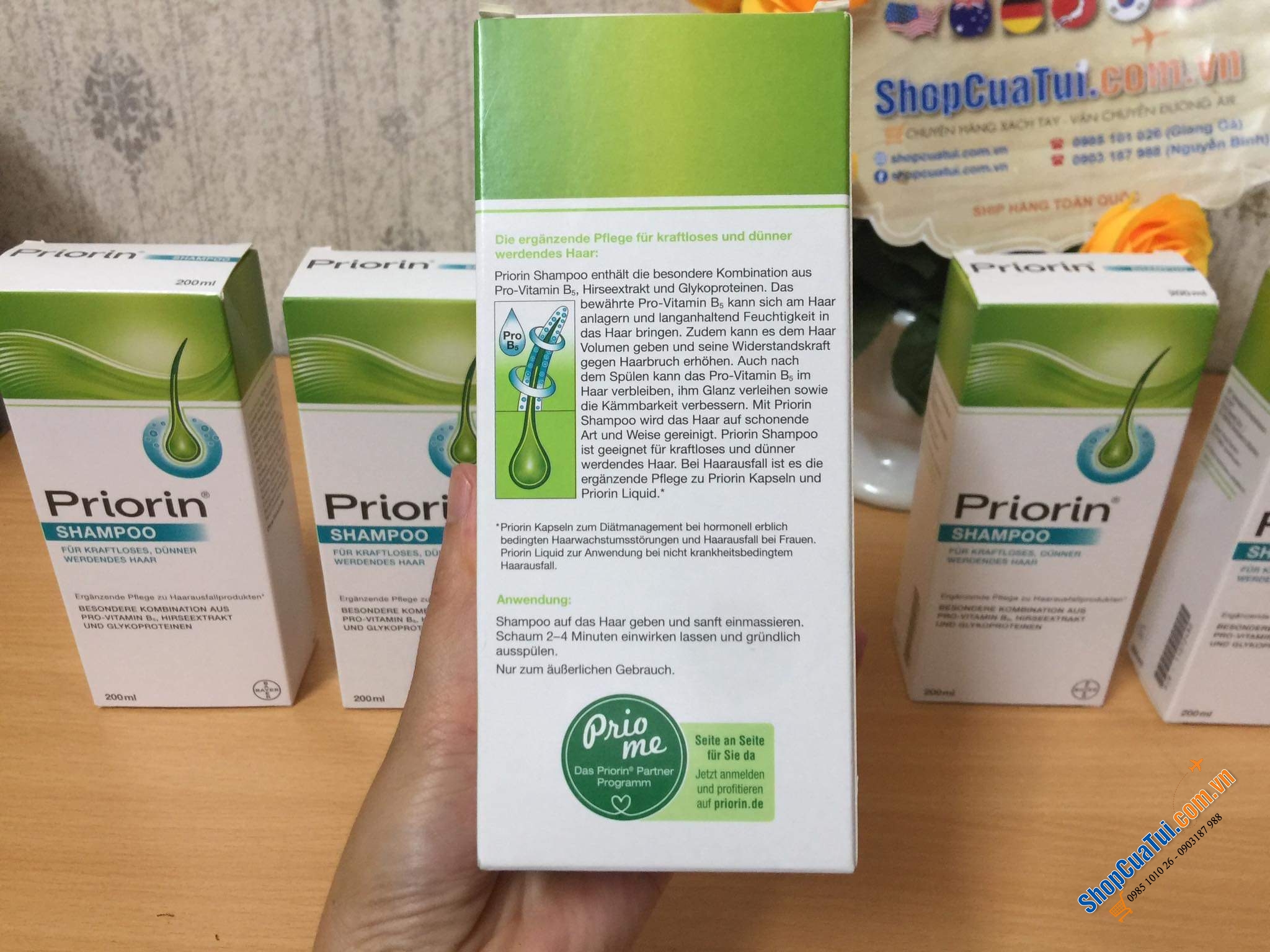 Dầu gội đầu trị rụng tóc, hói đầu làm dầy và dài tóc Priorin của ĐỨC.