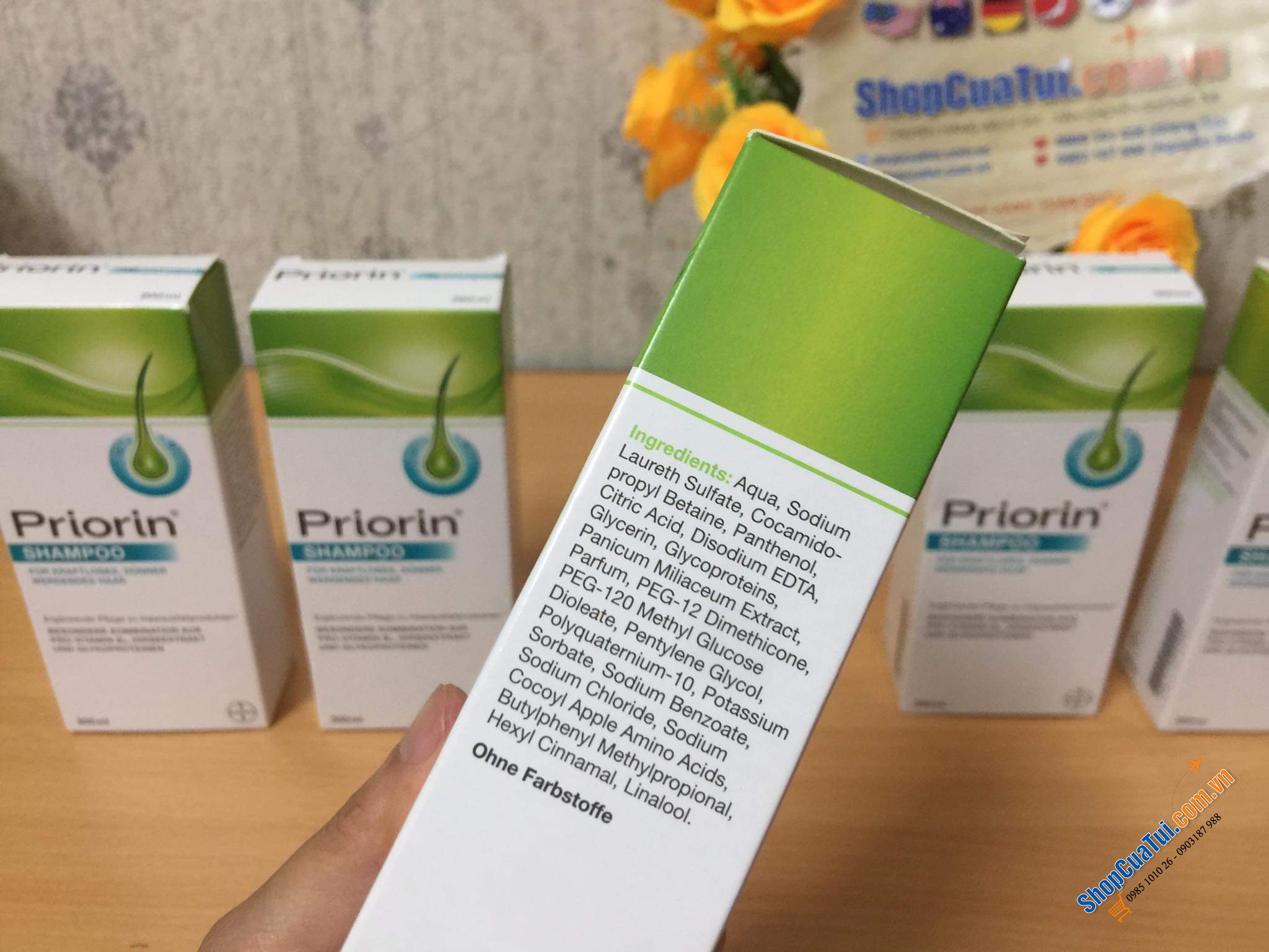 Dầu gội đầu trị rụng tóc, hói đầu làm dầy và dài tóc Priorin của ĐỨC.