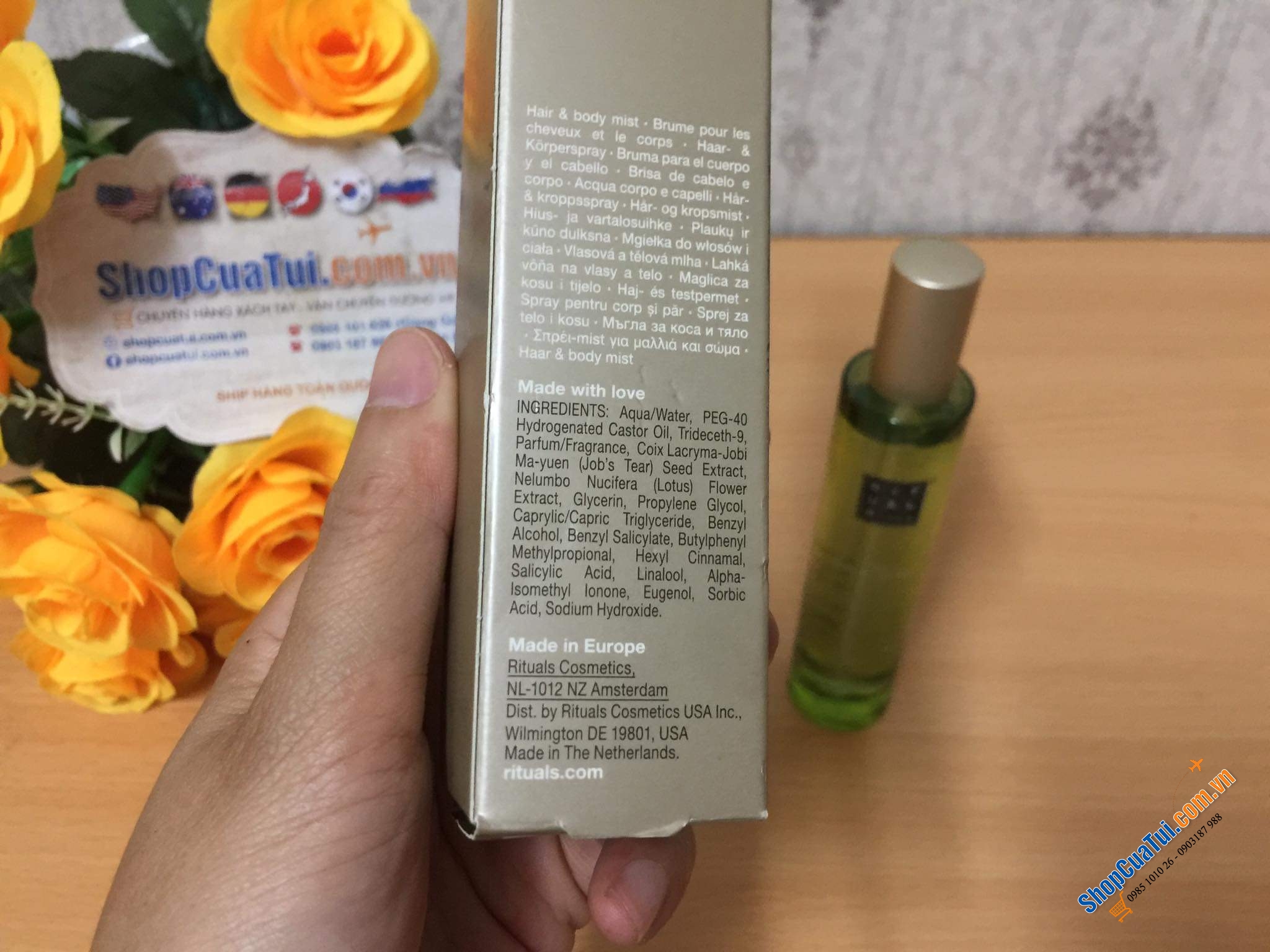 XỊT THƠM TÓC VÀ BODY RITUALS - MÙI SEN TRẮNG.