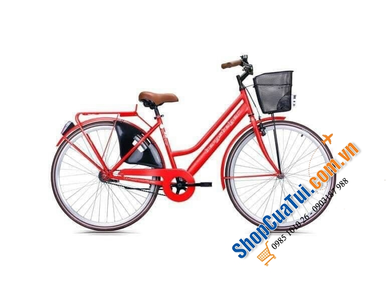 Xe đạp nữ Bergsteiger Cityrad Amtesdam -  mẫu khung 43cm -  Zoll 26cm siêu thích hợp cho chị em Việt nam  (1,45m -1,65m) Made in Germany