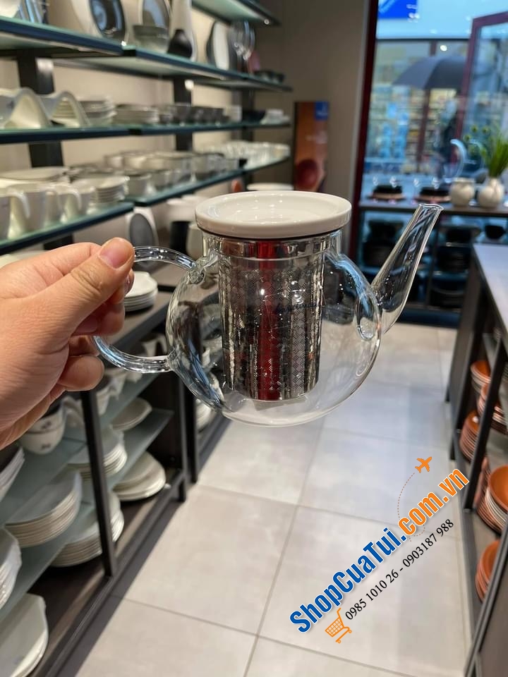 Bộ ấm chén - TRỌN BỘ ẤM TRÀ KÈM CHÉN ĐĨA VILLEROY BOCH FLOW COUTURE.
