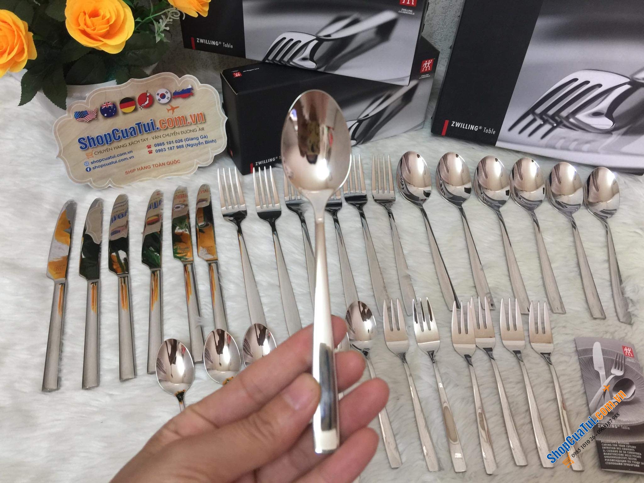 SET DAO THÌA DĨA ZWILLING ROSELAND 30 MÓN CHO 6 NGƯỜI