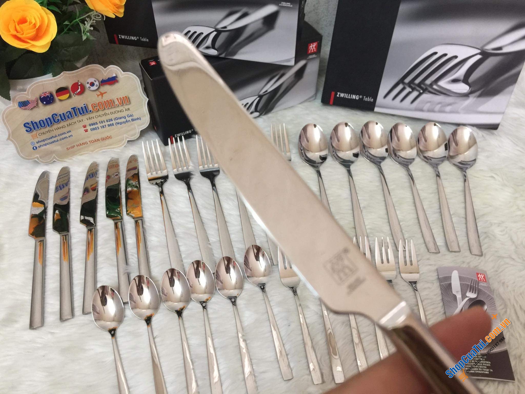 SET DAO THÌA DĨA ZWILLING ROSELAND 30 MÓN CHO 6 NGƯỜI
