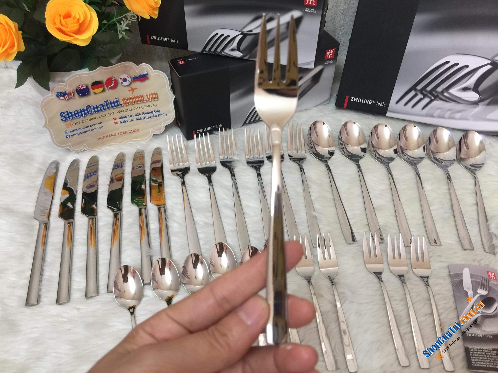 SET DAO THÌA DĨA ZWILLING ROSELAND 30 MÓN CHO 6 NGƯỜI