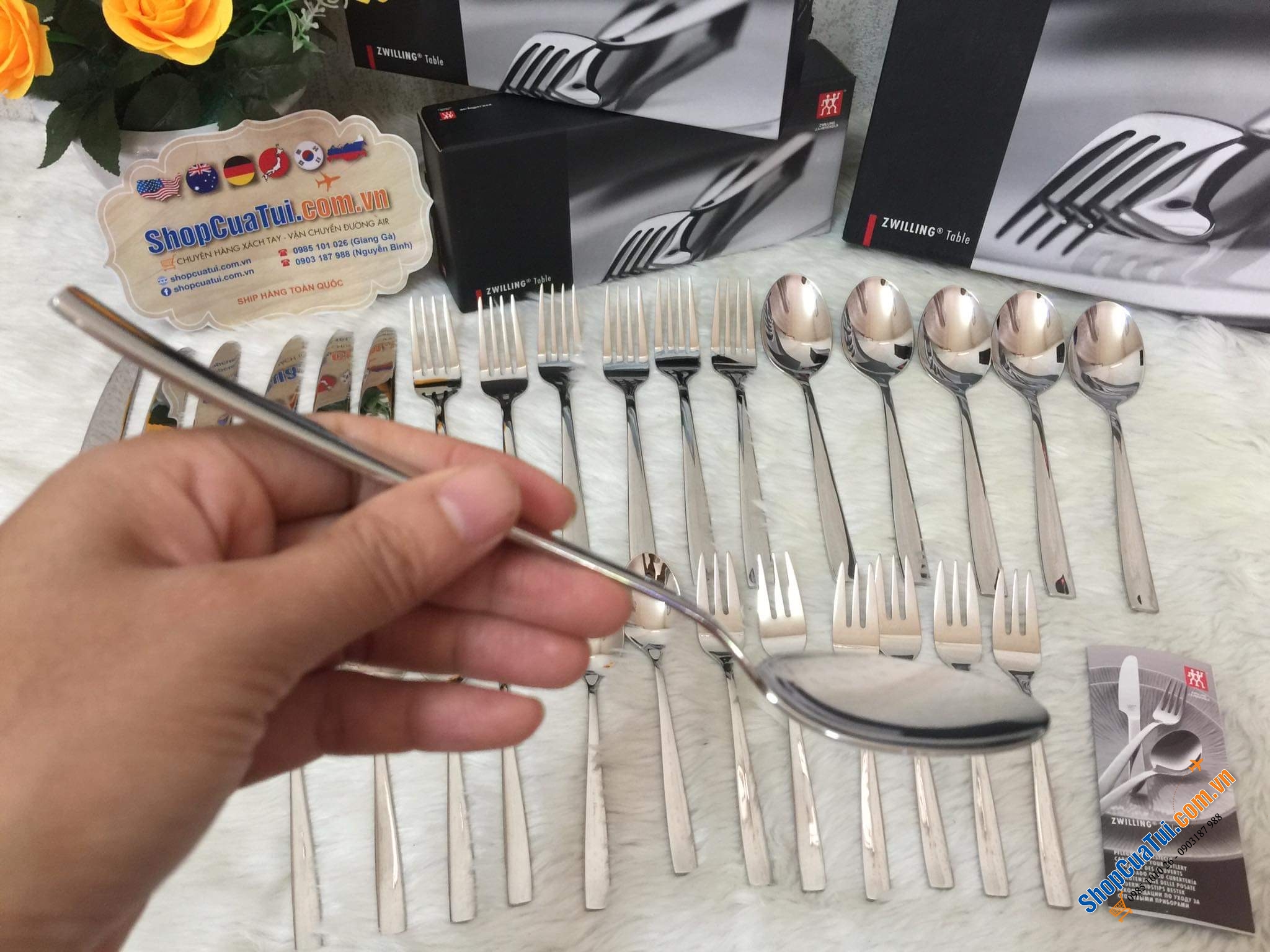 SET DAO THÌA DĨA ZWILLING ROSELAND 30 MÓN CHO 6 NGƯỜI
