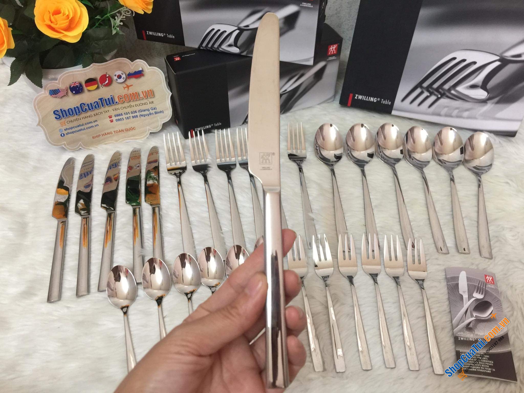 SET DAO THÌA DĨA ZWILLING ROSELAND 30 MÓN CHO 6 NGƯỜI