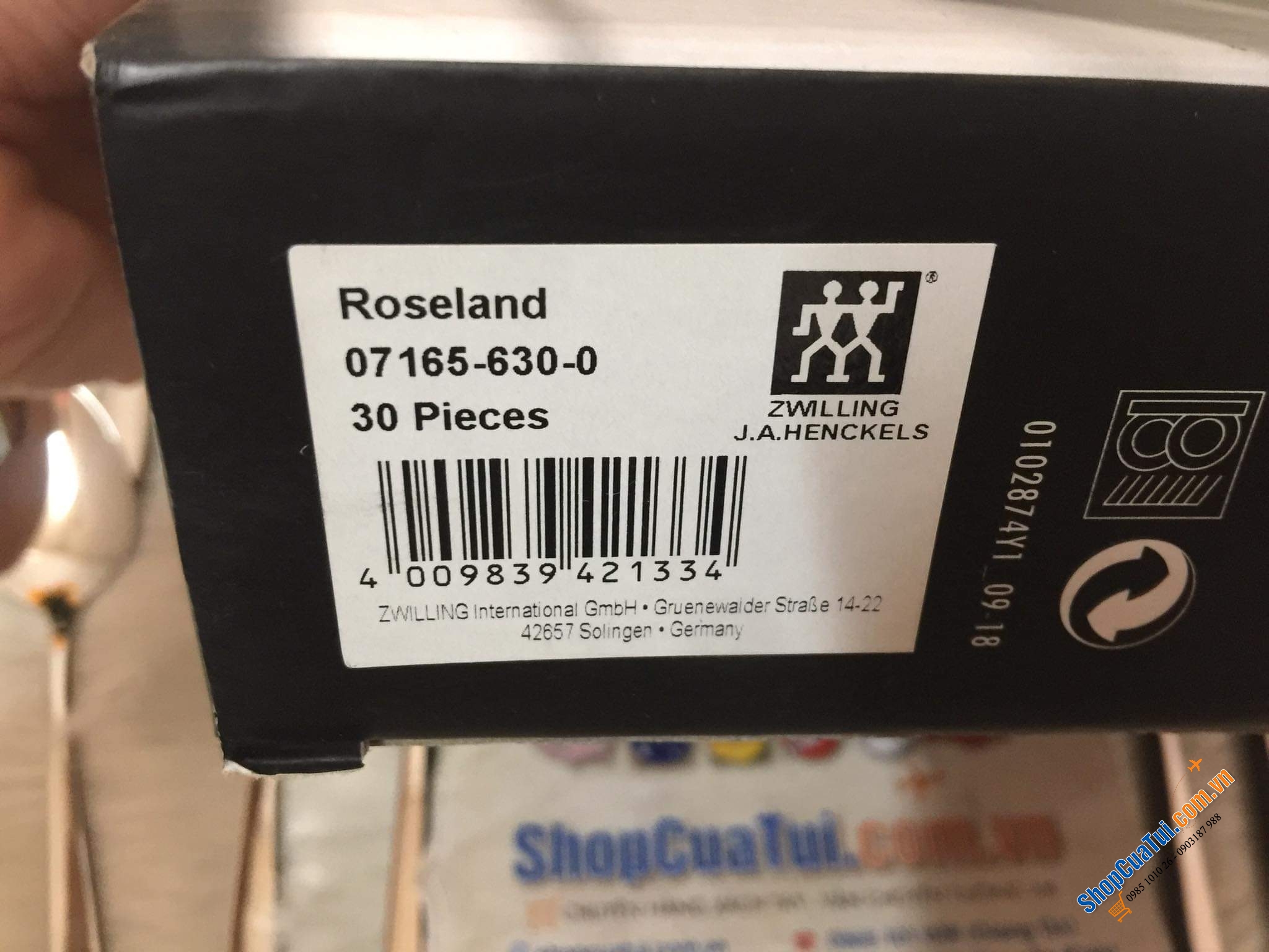 SET DAO THÌA DĨA ZWILLING ROSELAND 30 MÓN CHO 6 NGƯỜI