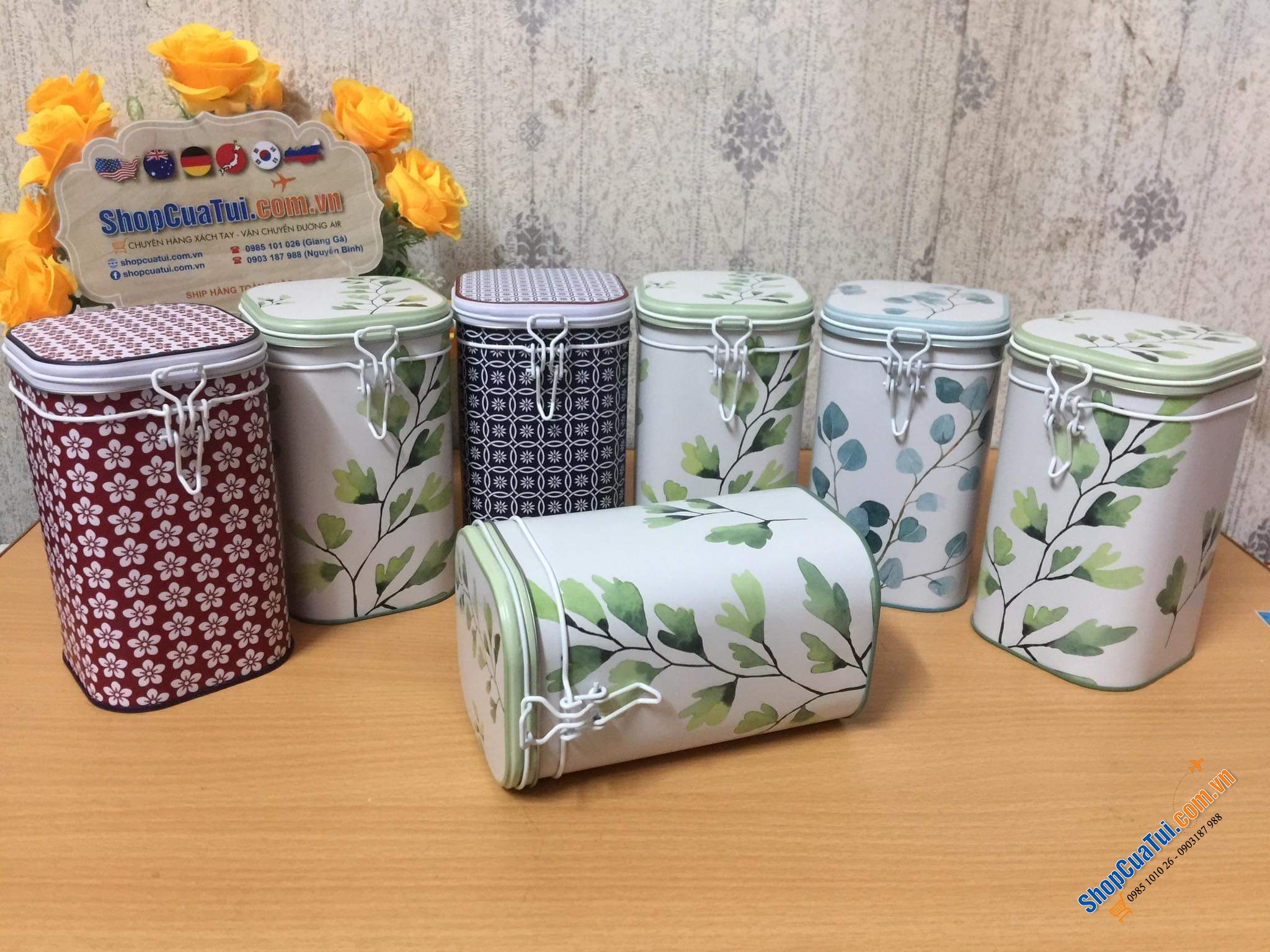 Hộp đựng trà, Hộp đựng cafe, trà Eigenart nội địa Đức siêu đẹp, siêu xinh.