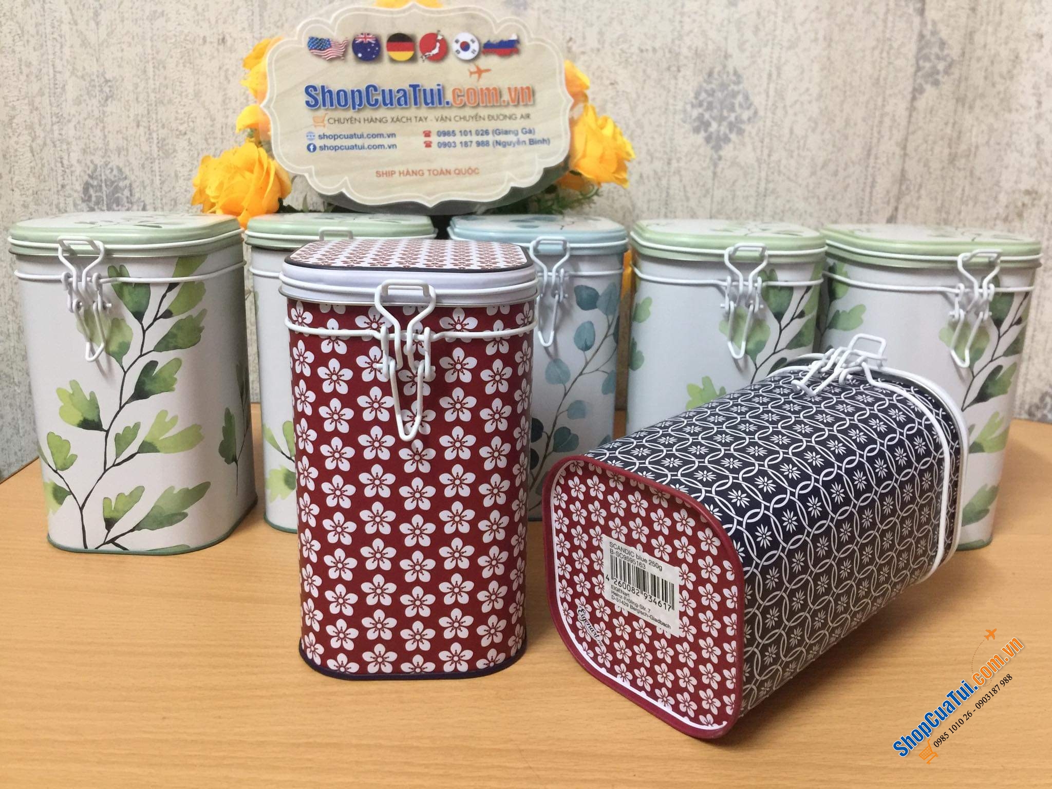 Hộp đựng trà, Hộp đựng cafe, trà Eigenart nội địa Đức siêu đẹp, siêu xinh.