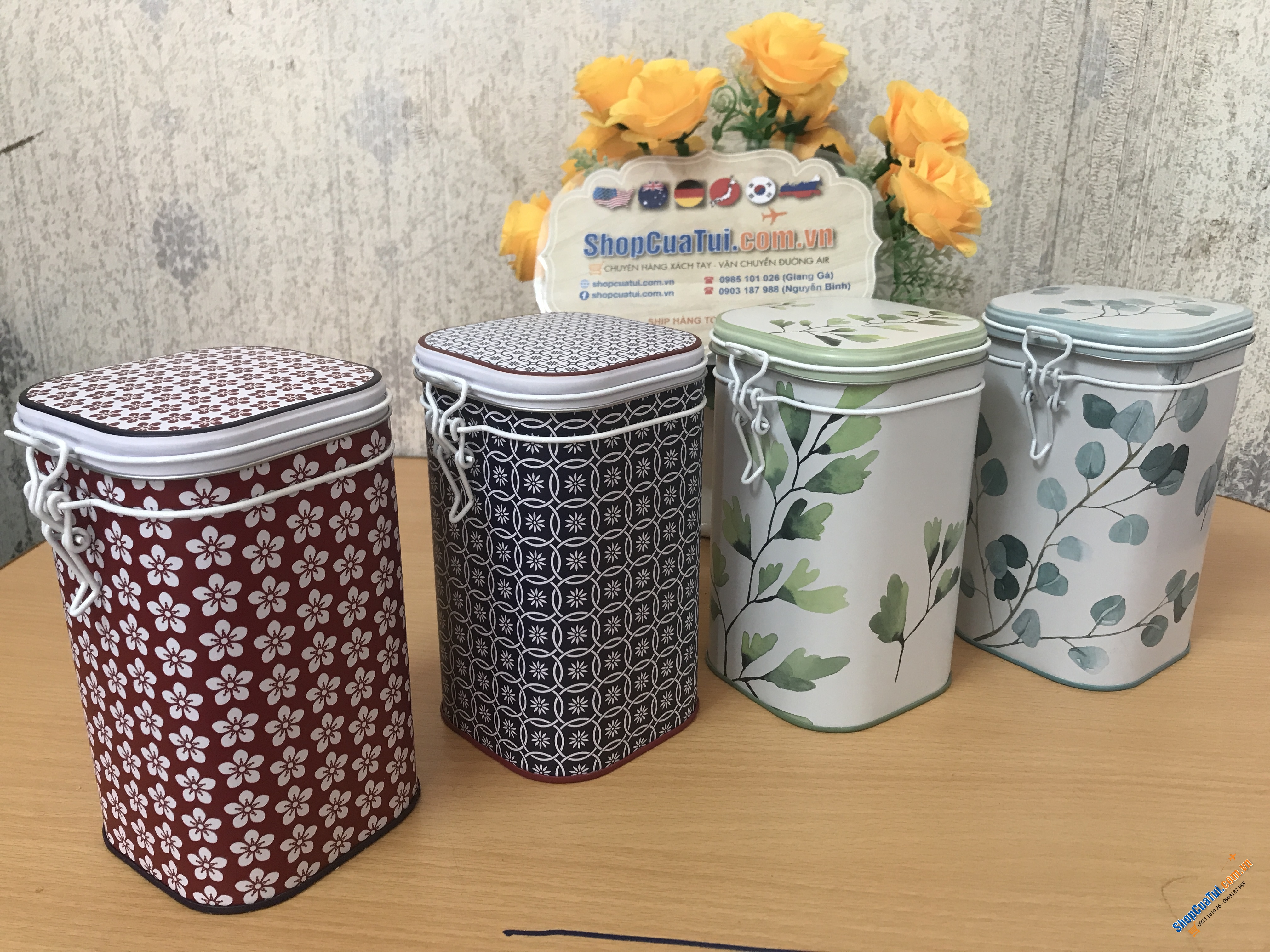 Hộp đựng trà, Hộp đựng cafe, trà Eigenart nội địa Đức siêu đẹp, siêu xinh.