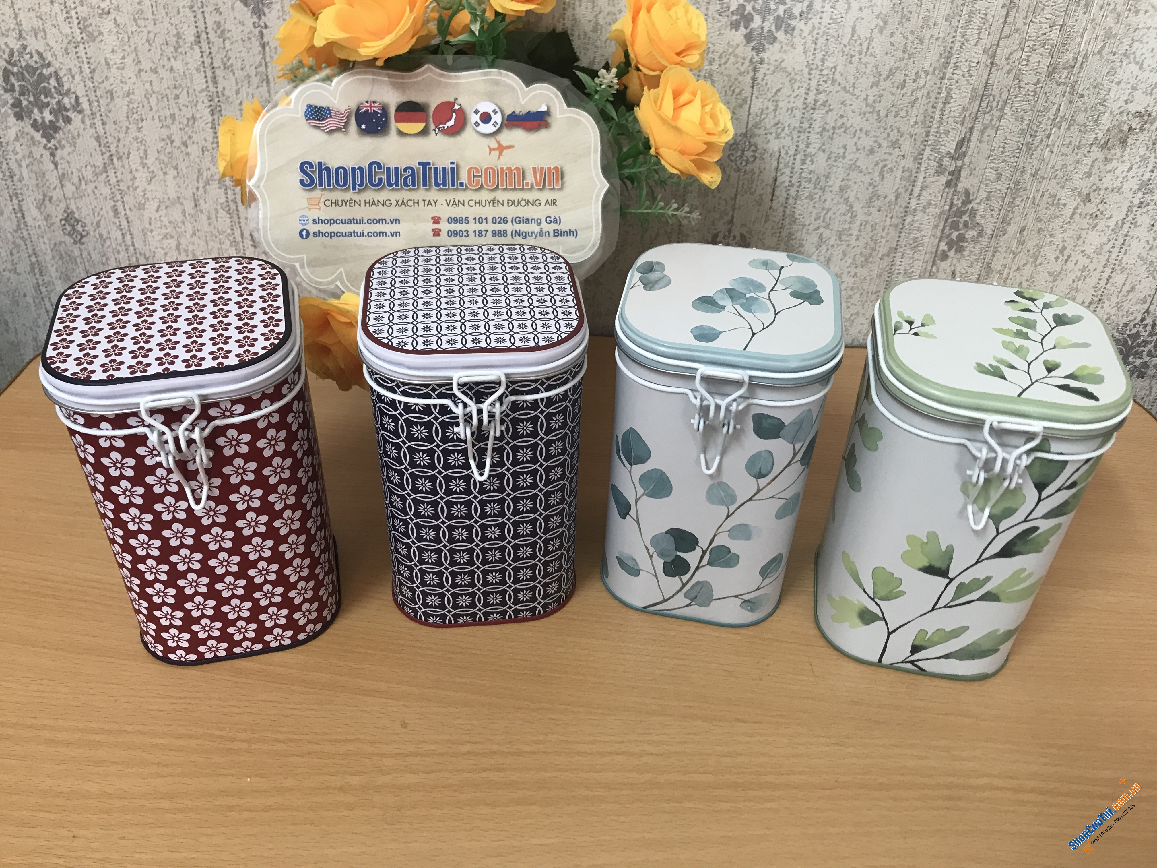 Hộp đựng trà, Hộp đựng cafe, trà Eigenart nội địa Đức siêu đẹp, siêu xinh.