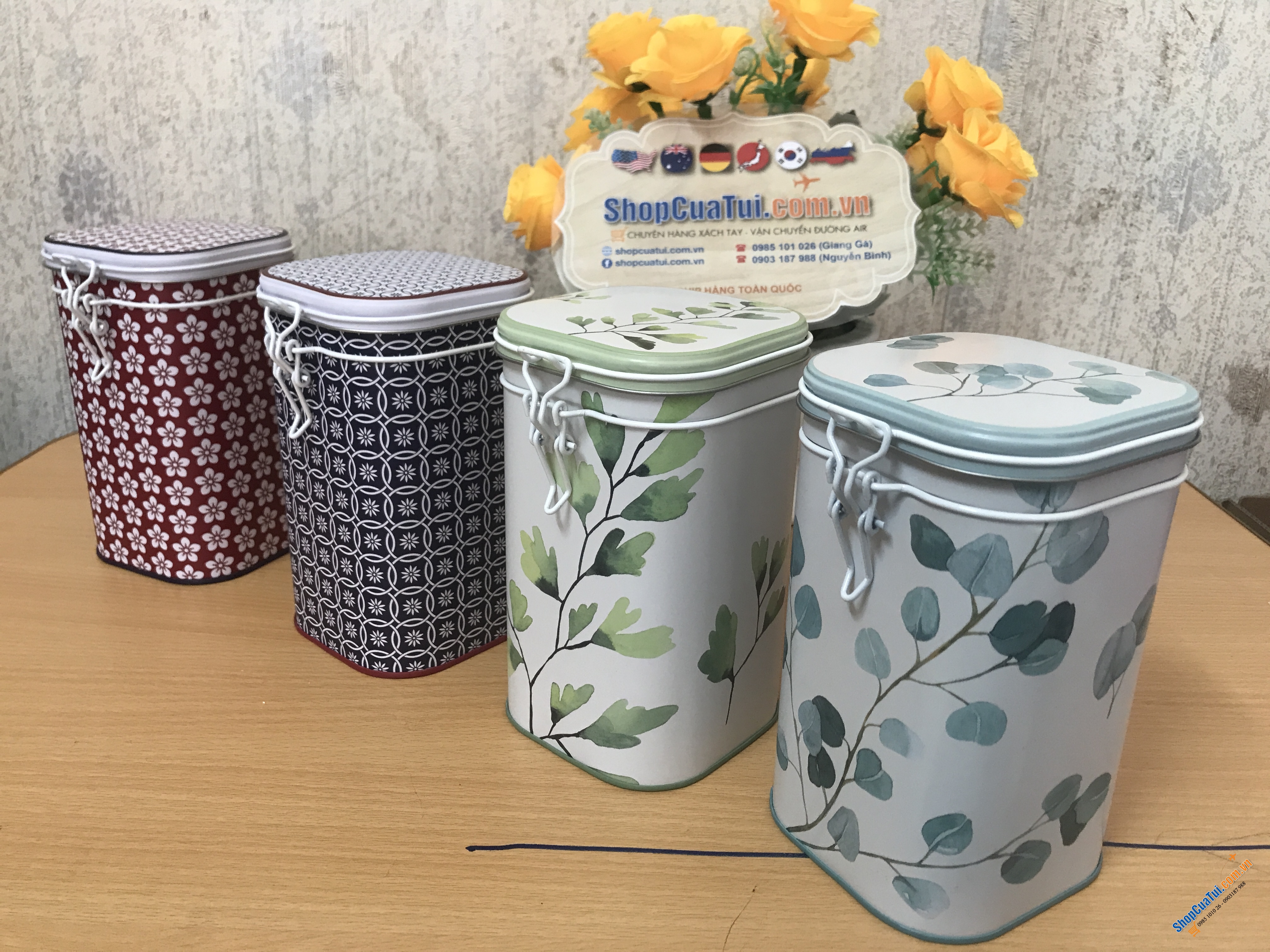 Hộp đựng trà, Hộp đựng cafe, trà Eigenart nội địa Đức siêu đẹp, siêu xinh.