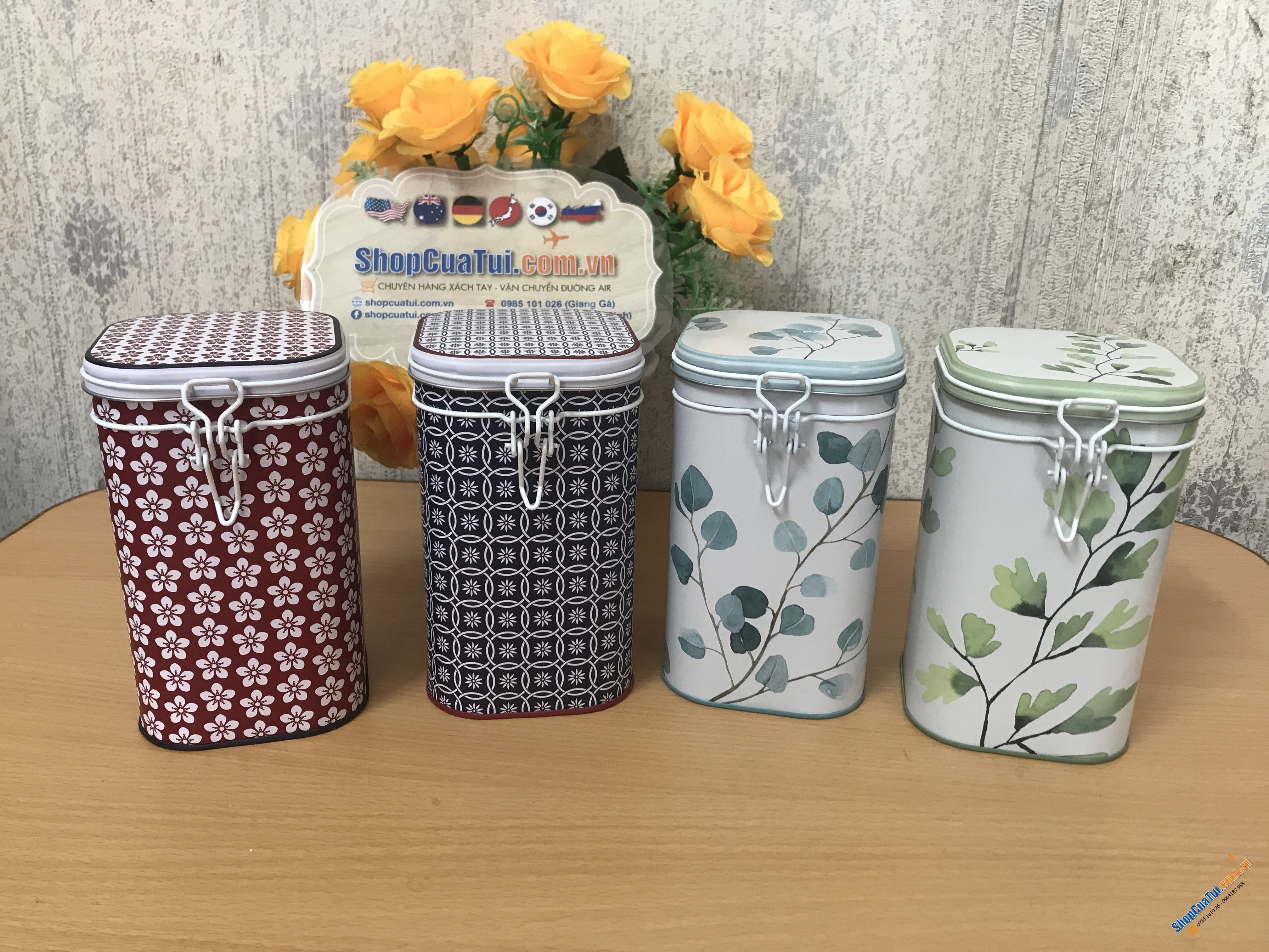 Hộp đựng trà, Hộp đựng cafe, trà Eigenart nội địa Đức siêu đẹp, siêu xinh.