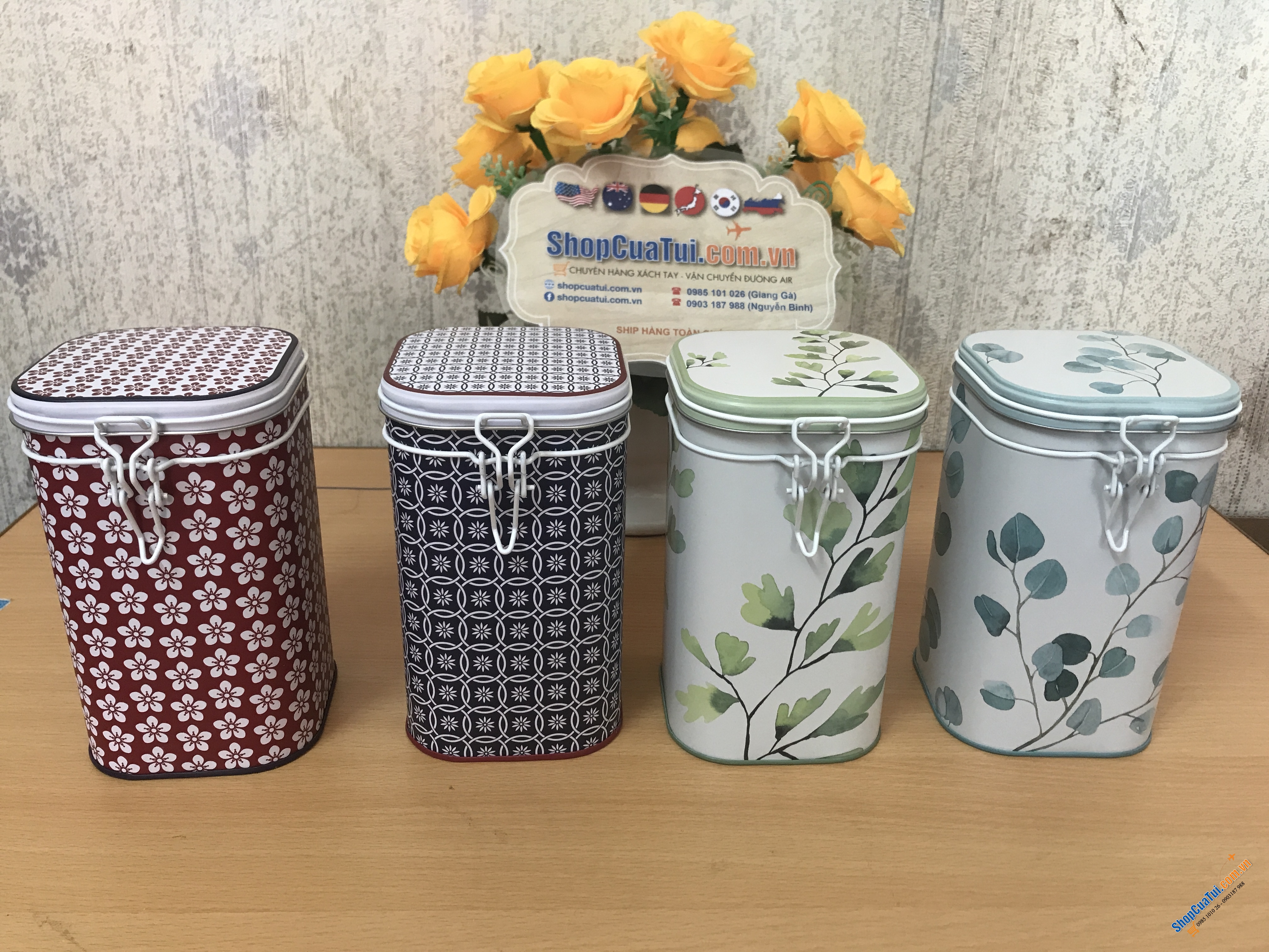 Hộp đựng trà, Hộp đựng cafe, trà Eigenart nội địa Đức siêu đẹp, siêu xinh.