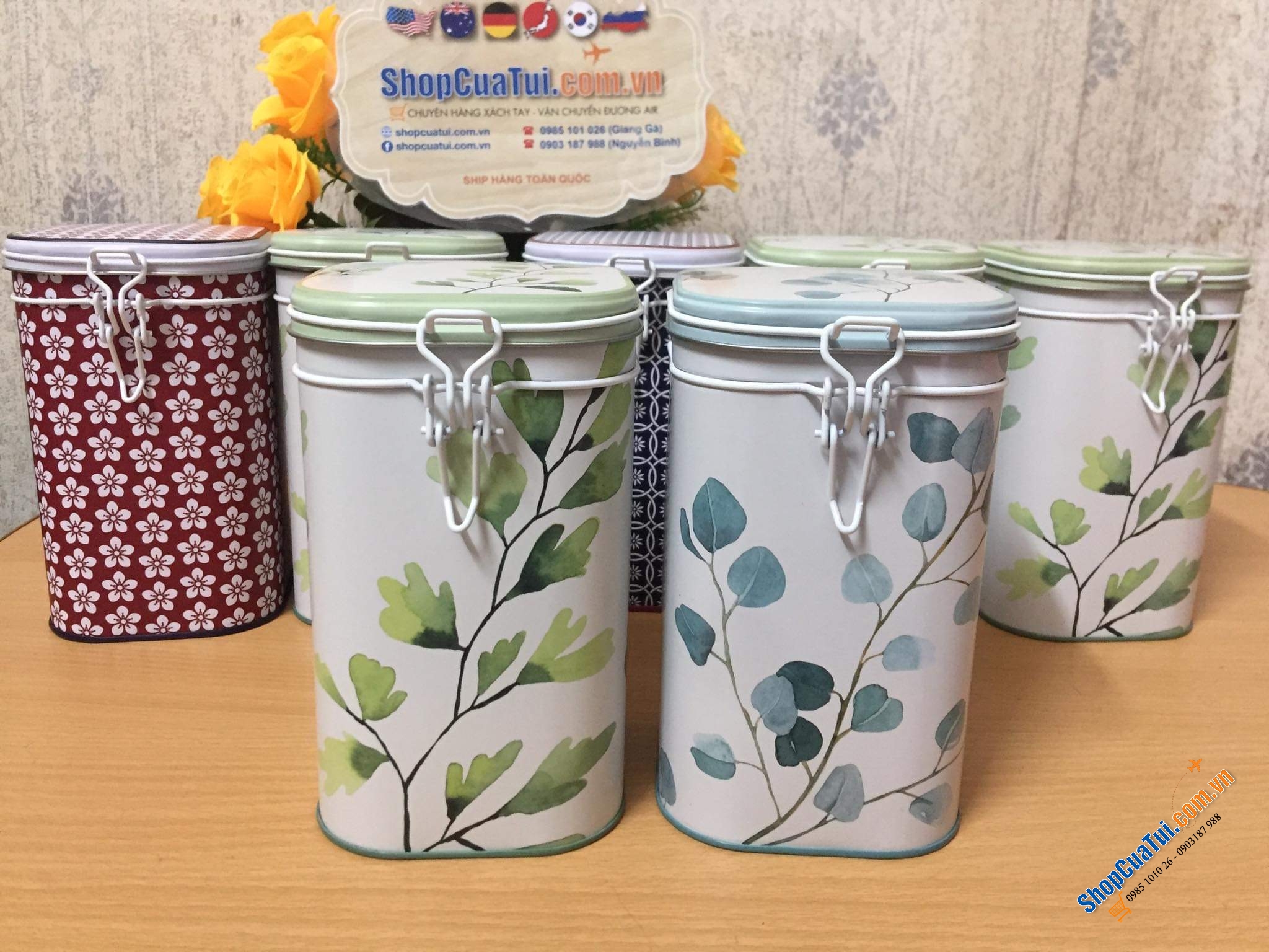 Hộp đựng trà, Hộp đựng cafe, trà Eigenart nội địa Đức siêu đẹp, siêu xinh.