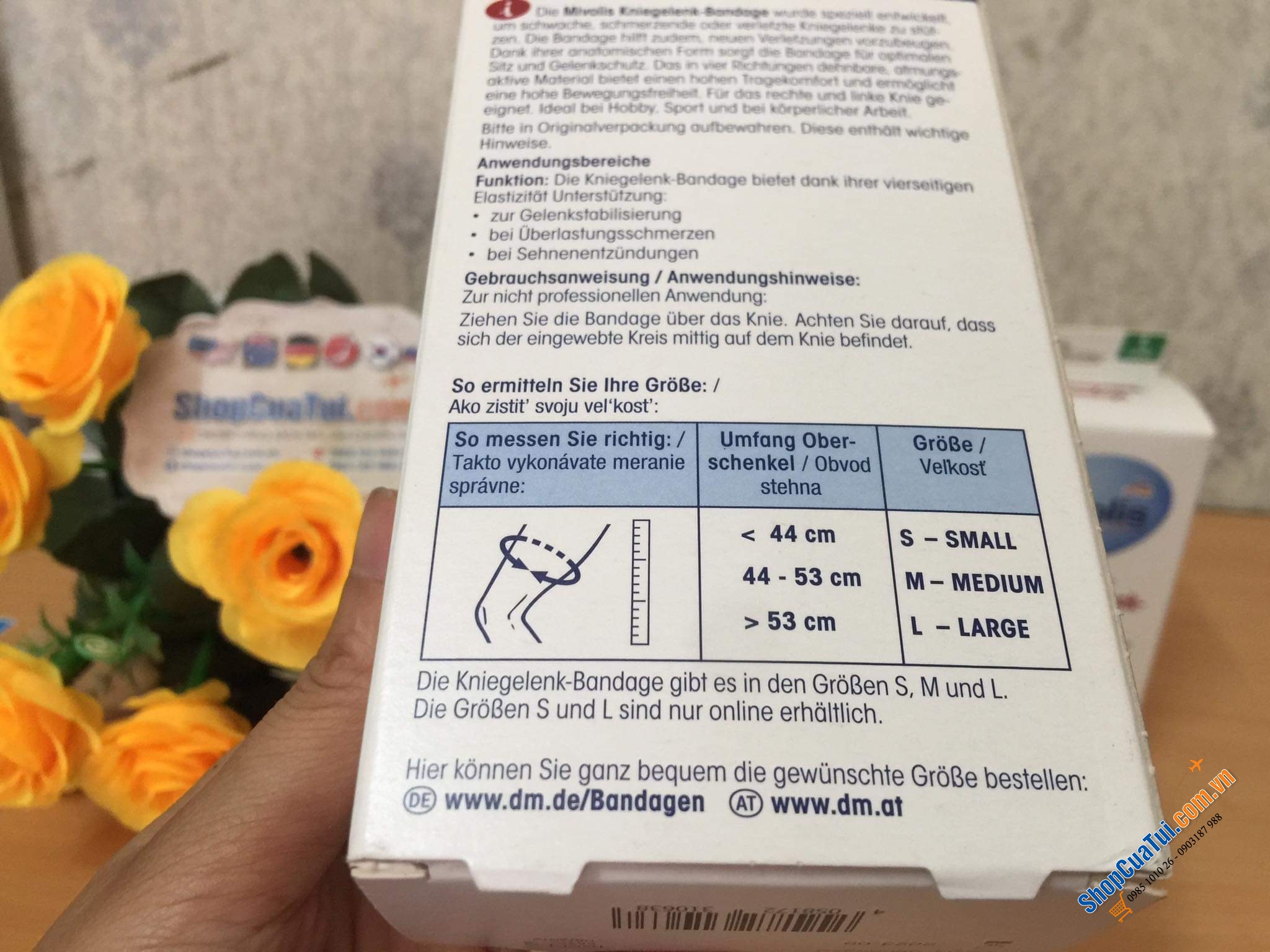 Đai bảo vệ đầu gối, cố định, giảm đau MIVOLIS hàng nội địa Đức dùng chỉ có ưng thôi..