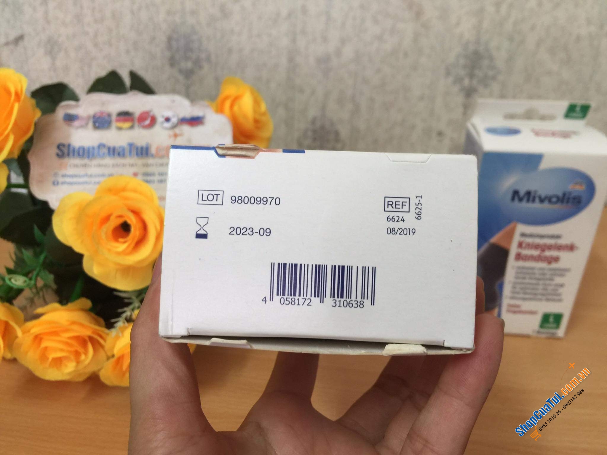 Đai bảo vệ đầu gối, cố định, giảm đau MIVOLIS hàng nội địa Đức dùng chỉ có ưng thôi..