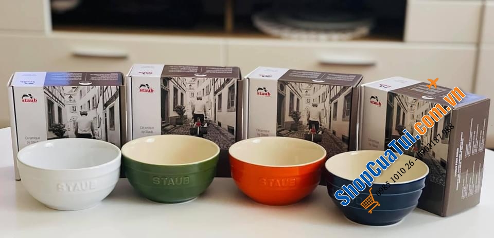 Set 4 bát ăn cơm Staub.