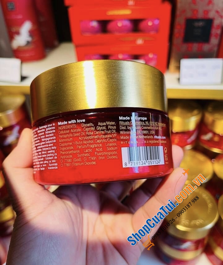 KEM BODY TẨY DA CHẾT RITUALS OF TSURU - MADE IN EUROPA - 200mL - Mùi hoa thơm và thông
