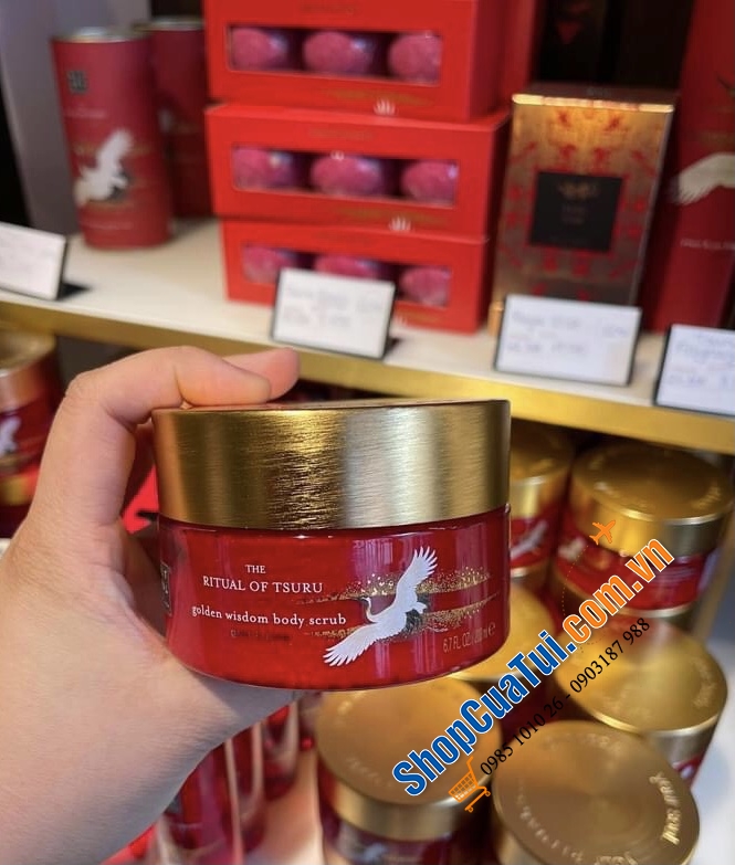 KEM BODY TẨY DA CHẾT RITUALS OF TSURU - MADE IN EUROPA - 200mL - Mùi hoa thơm và thông
