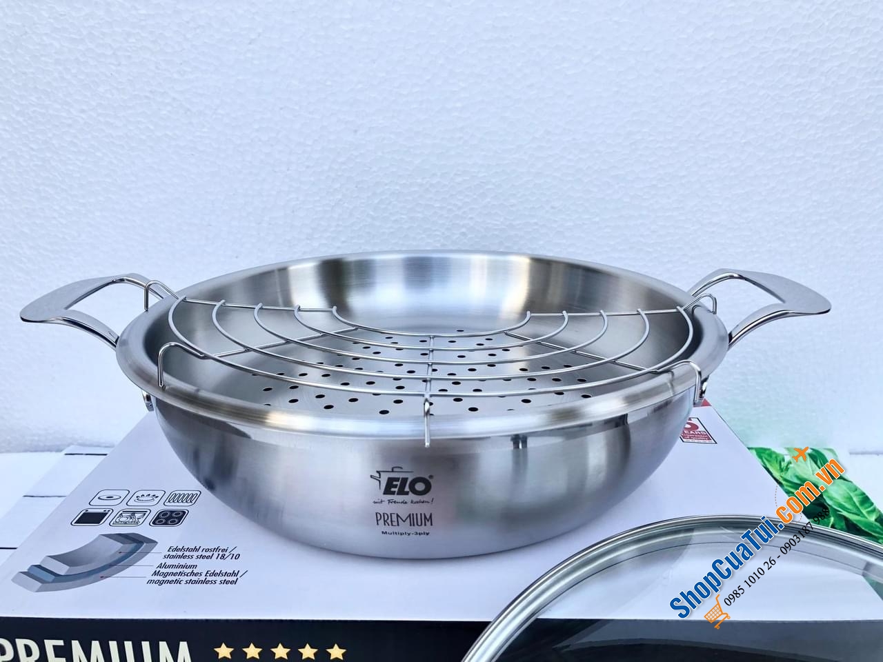 Nồi từ lai chảo nguyên khối đa năng ELO Germany - Chảo sâu lòng đa năng Elo Multiwok 28cm