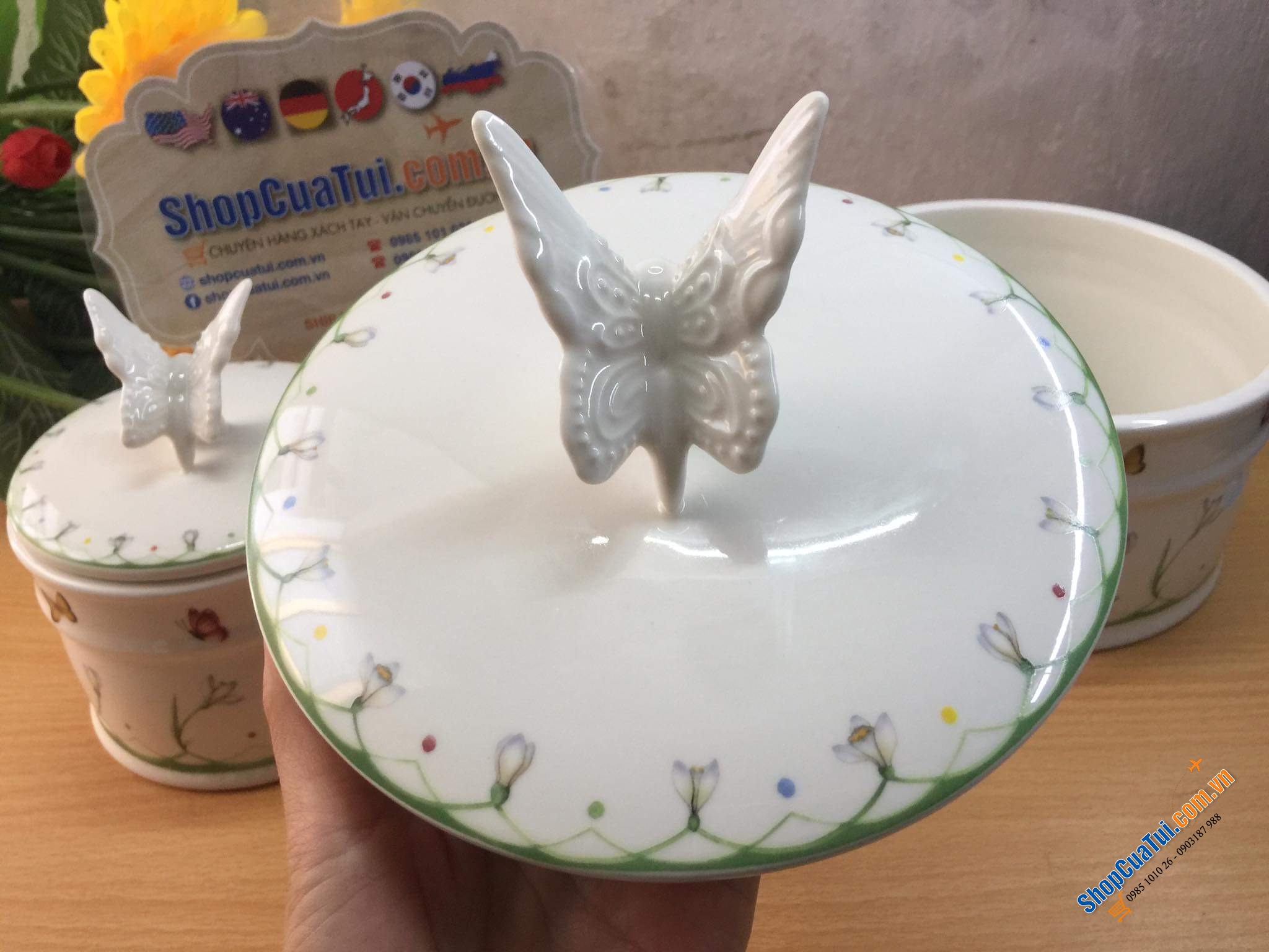 HŨ SỨ CAO CẤP VILLEROY BOCH COLOURFUL SPRING - MADE IN GERMANY - Lấy cảm hứng từ những bông hoa chuông lung linh trong gió và cánh bướm đầy màu sắc