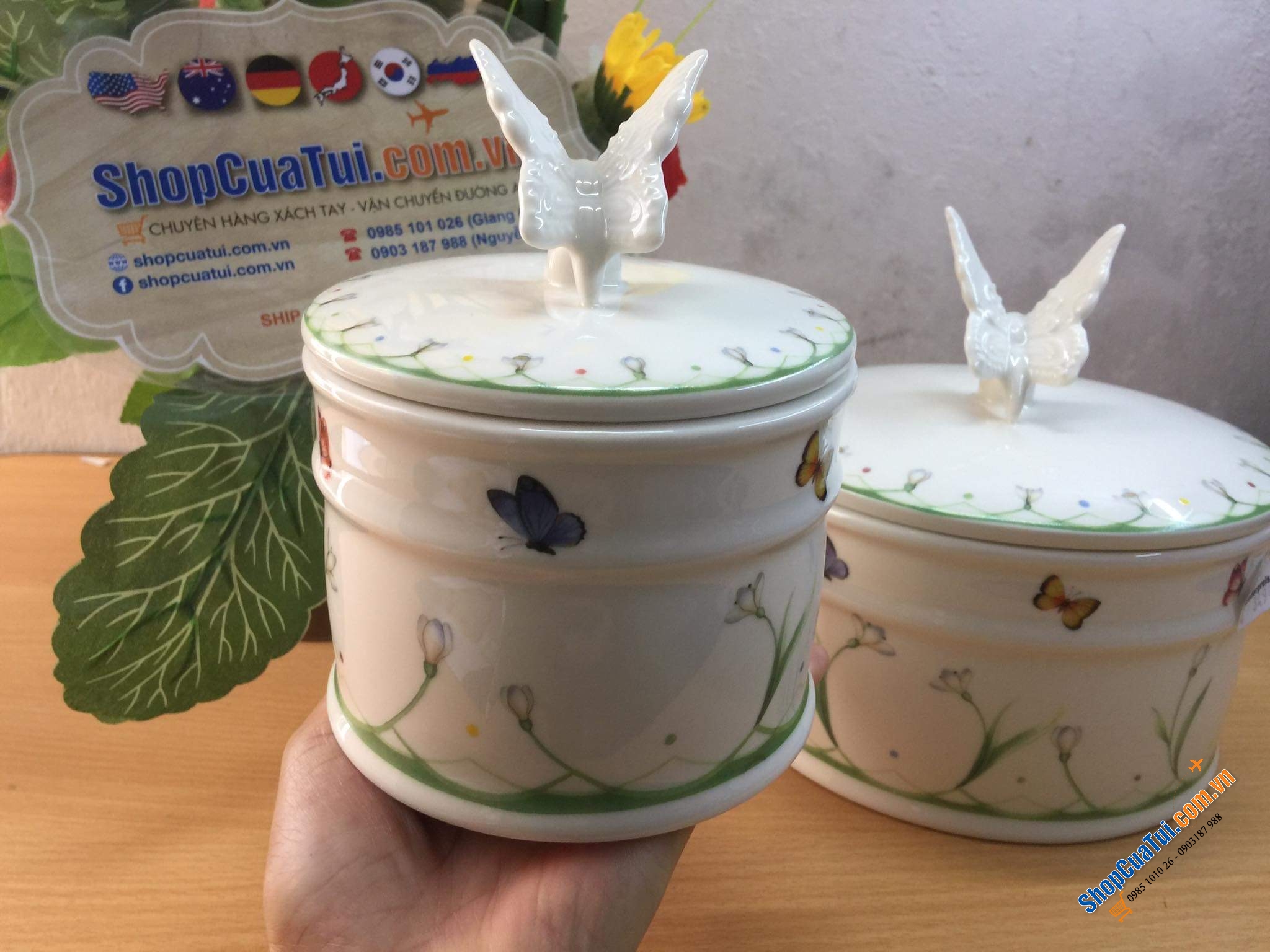 HŨ SỨ CAO CẤP VILLEROY BOCH COLOURFUL SPRING - MADE IN GERMANY - Lấy cảm hứng từ những bông hoa chuông lung linh trong gió và cánh bướm đầy màu sắc