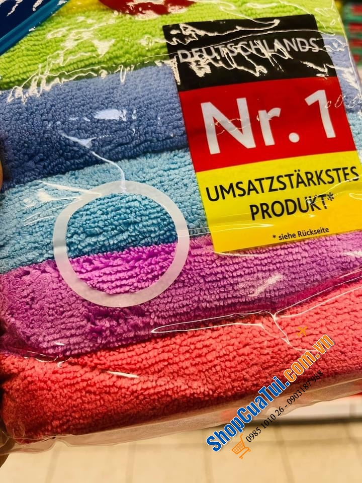 SET 8 KHĂN LAU BẾP CẦU VỒNG - LAU BÁT VILEDA XXL - hàng Germany.