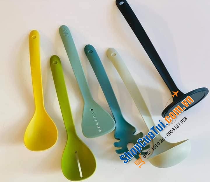BỘ DỤNG CỤ NẤU ĂN JOSEPH JOSEPH HÚT NAM CHÂM 5 MÓN NEST UTENSILS PLUS + ĐẾ TỪ OPAL.