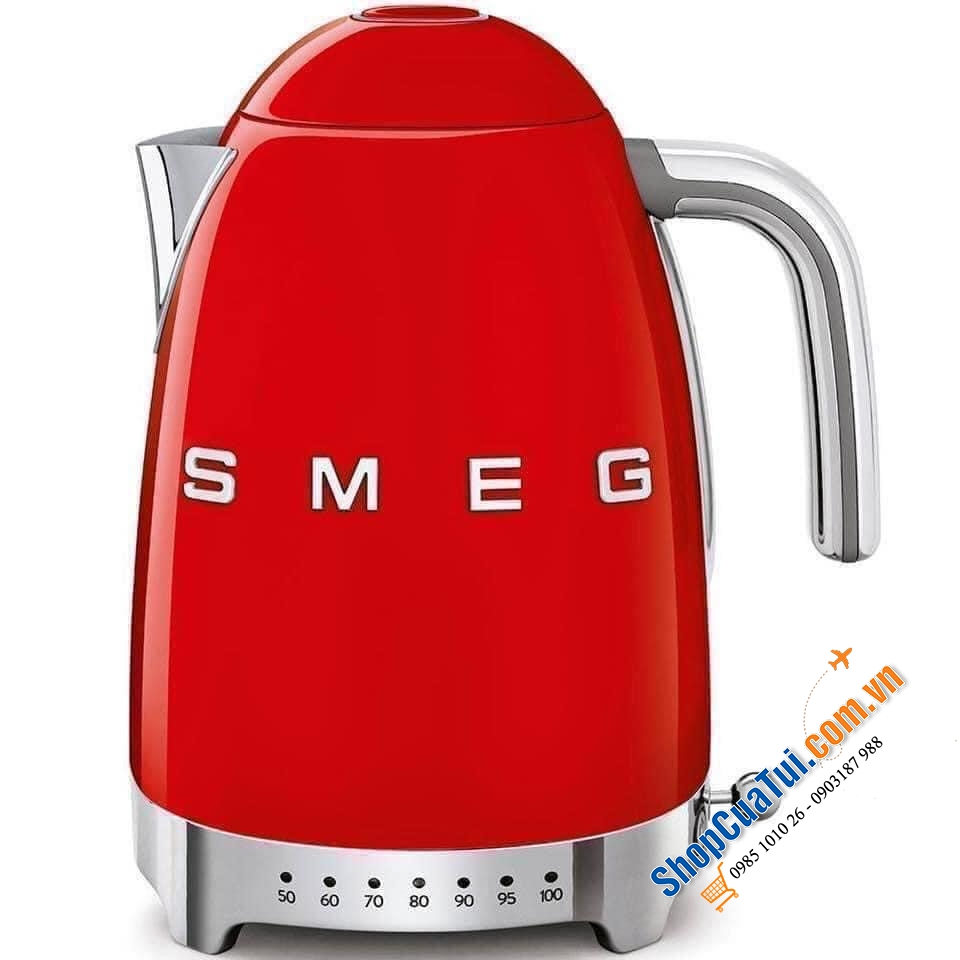 Ấm siêu tốc SMEG KLF04 (siêu hot có điều chỉnh nhiệt độ) màu đỏ hoặc kem
