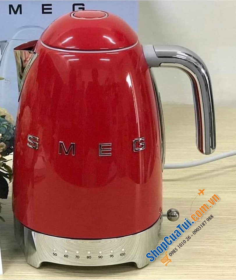 Ấm siêu tốc SMEG KLF04 (siêu hot có điều chỉnh nhiệt độ) màu đỏ hoặc kem