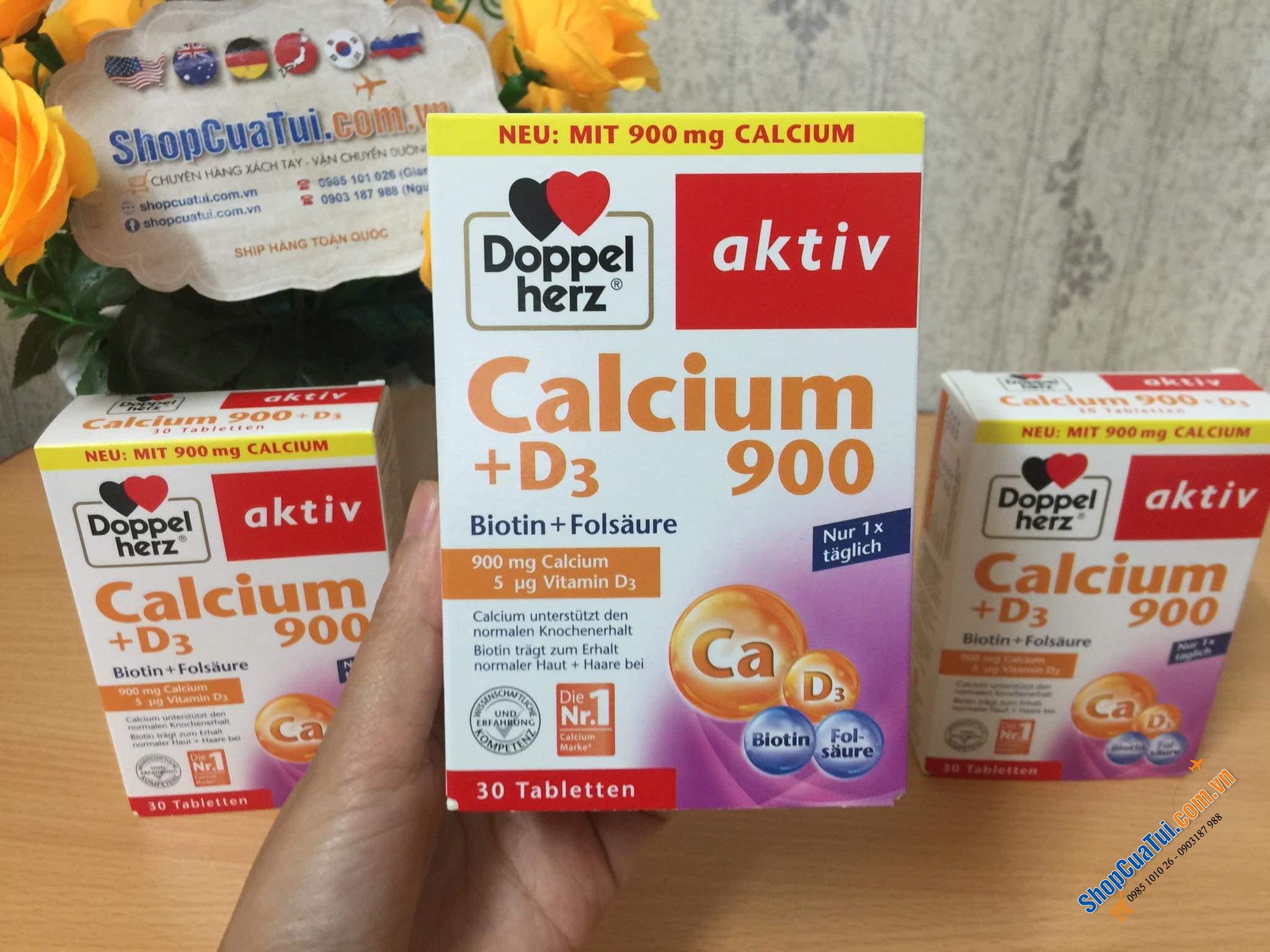 Canxi - Thuốc bổ sung Calcium +D3 900 (30 viên) Doppelherz.