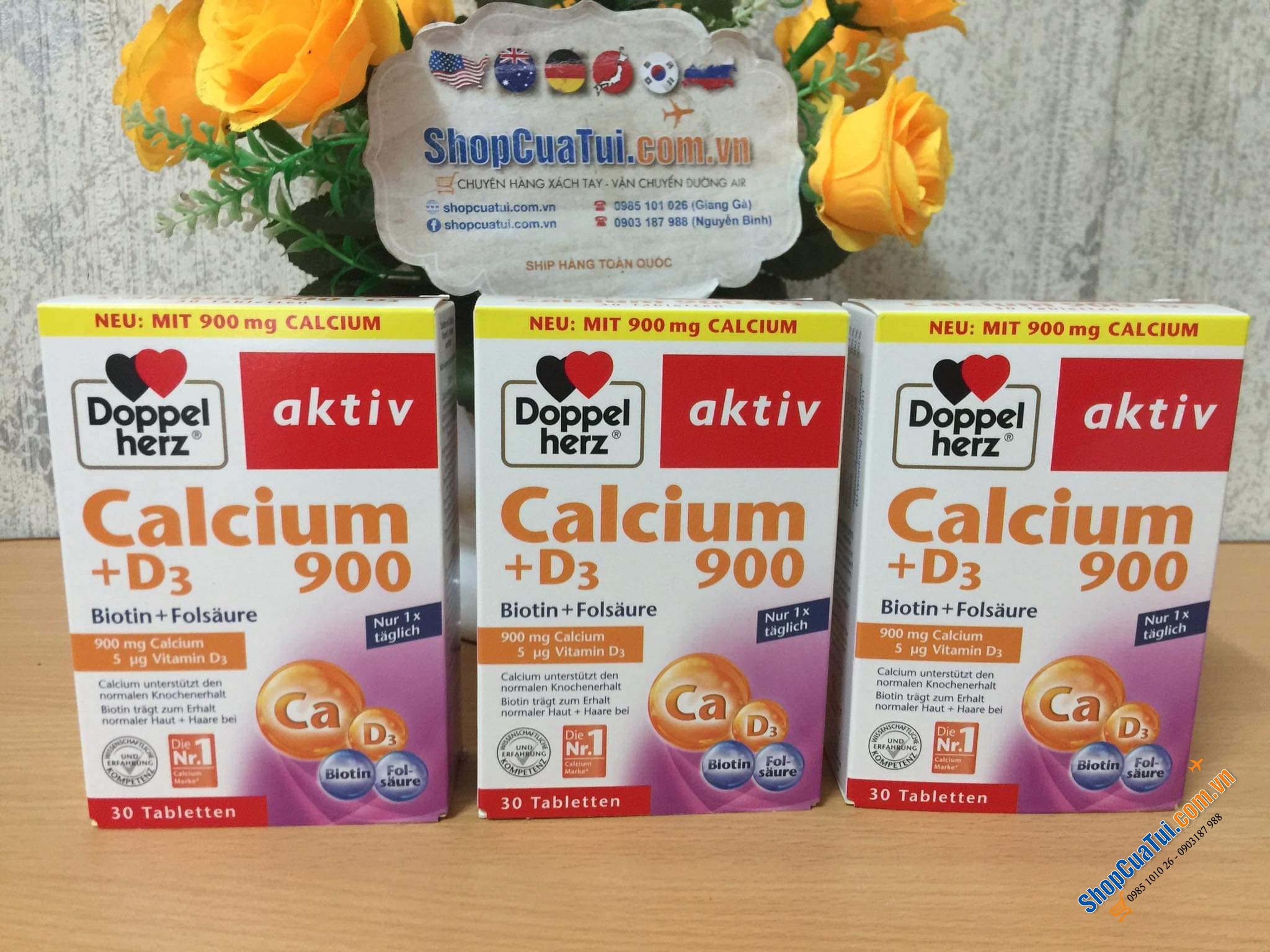 Canxi - Thuốc bổ sung Calcium +D3 900 (30 viên) Doppelherz.