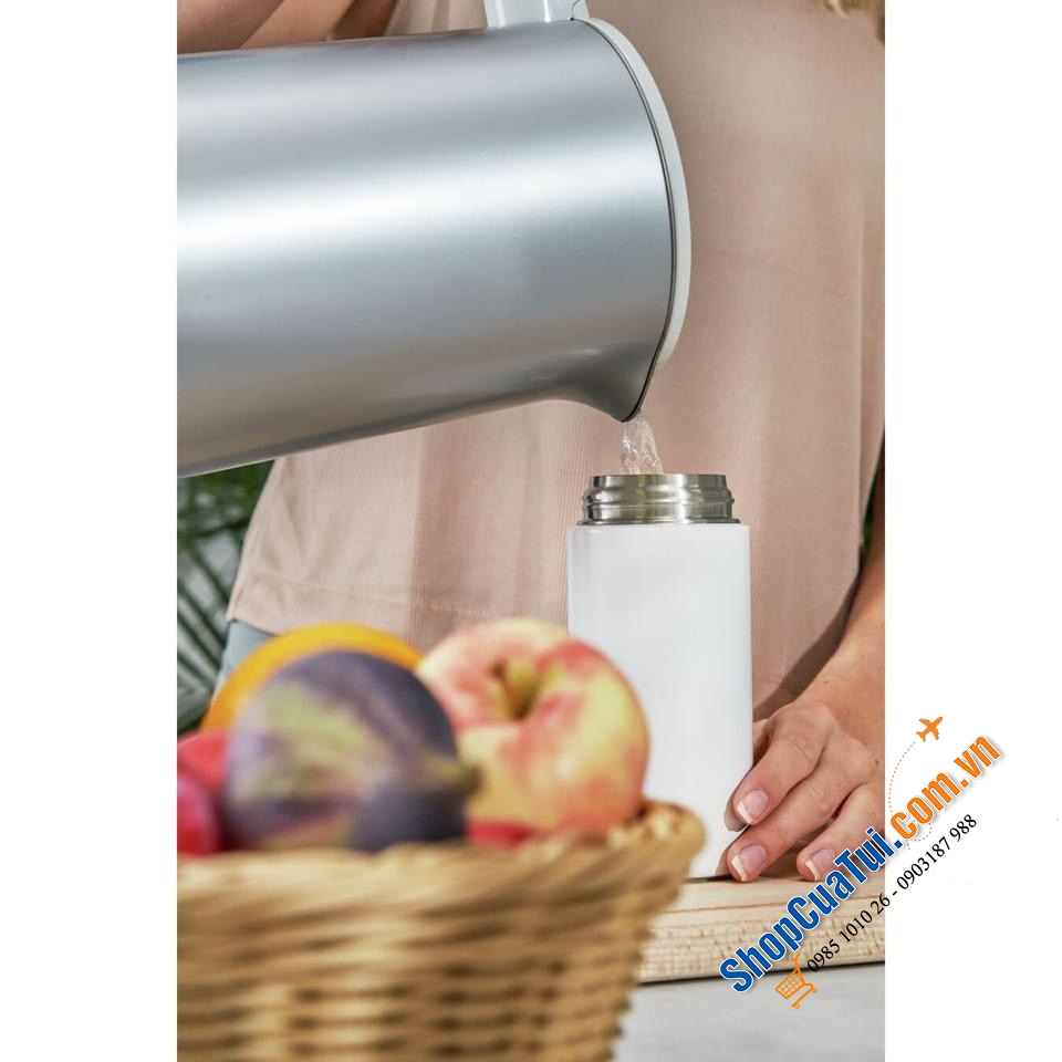 BÌNH GIỮ NHIỆT KÈM LỌC TRÀ ZWILLING 420ML MÀU TRẮNG.