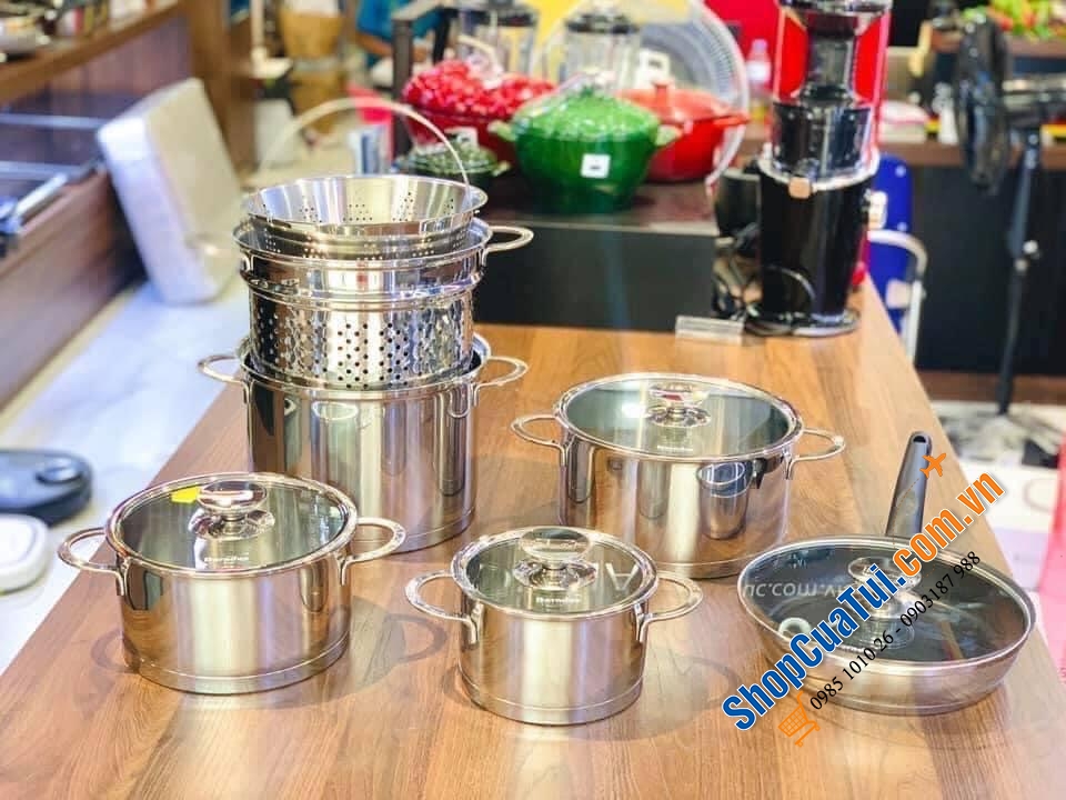 BỘ NỒI CHẮC CHẮN LÀM SIÊU LÒNG NGƯỜI (ĐỦ NỒI, CHẢO VÀ ĐẶC BIỆT CÓ SET XỬNG HẤP BERNDES HUYỀN THOẠI)