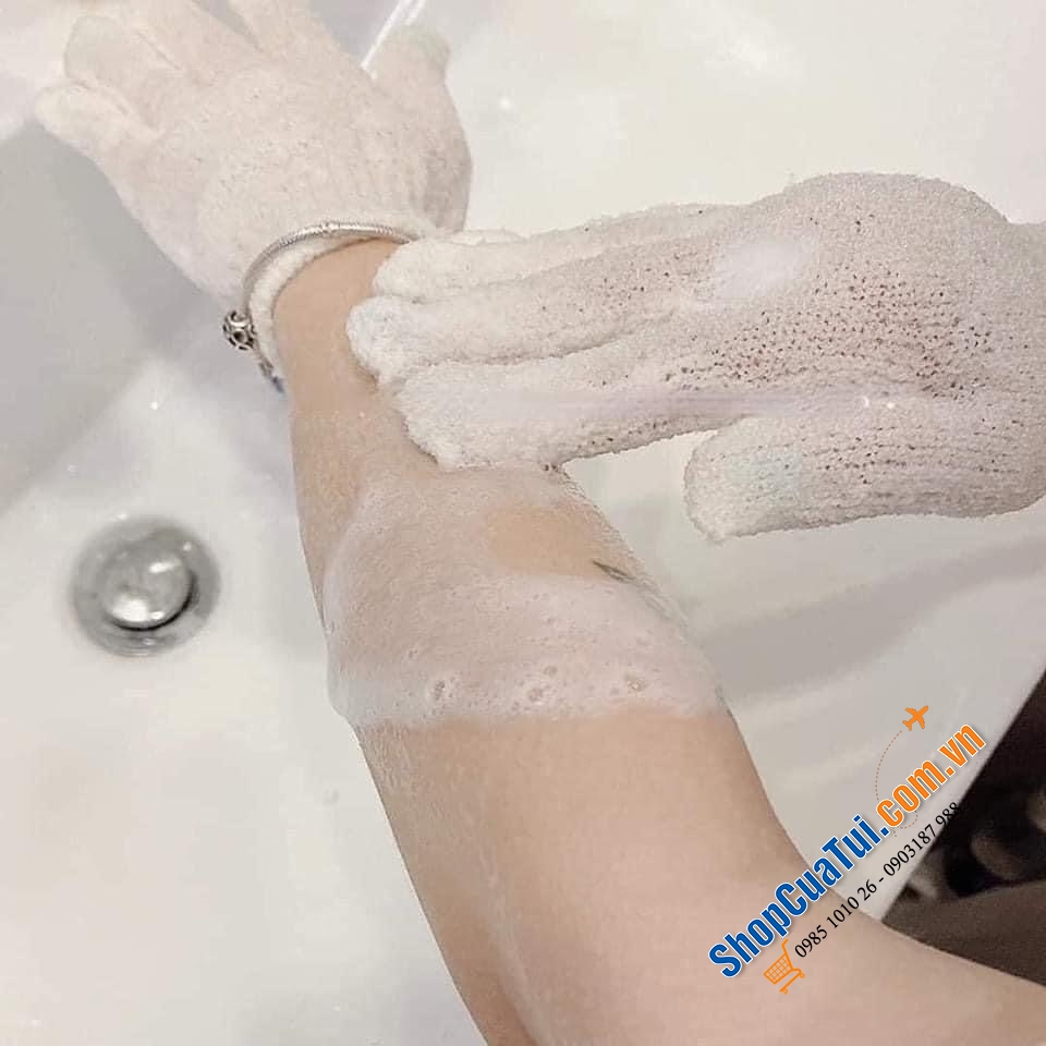 GĂNG TAY TẮM MASSAGE VÀ TẨY TẾ BÀO CHẾT EBELIN (1 CHIẾC) - HÀNG CHÍNH HÃNG XÁCH TAY TỪ ĐỨC. - giúp tẩy da chết khi tắm