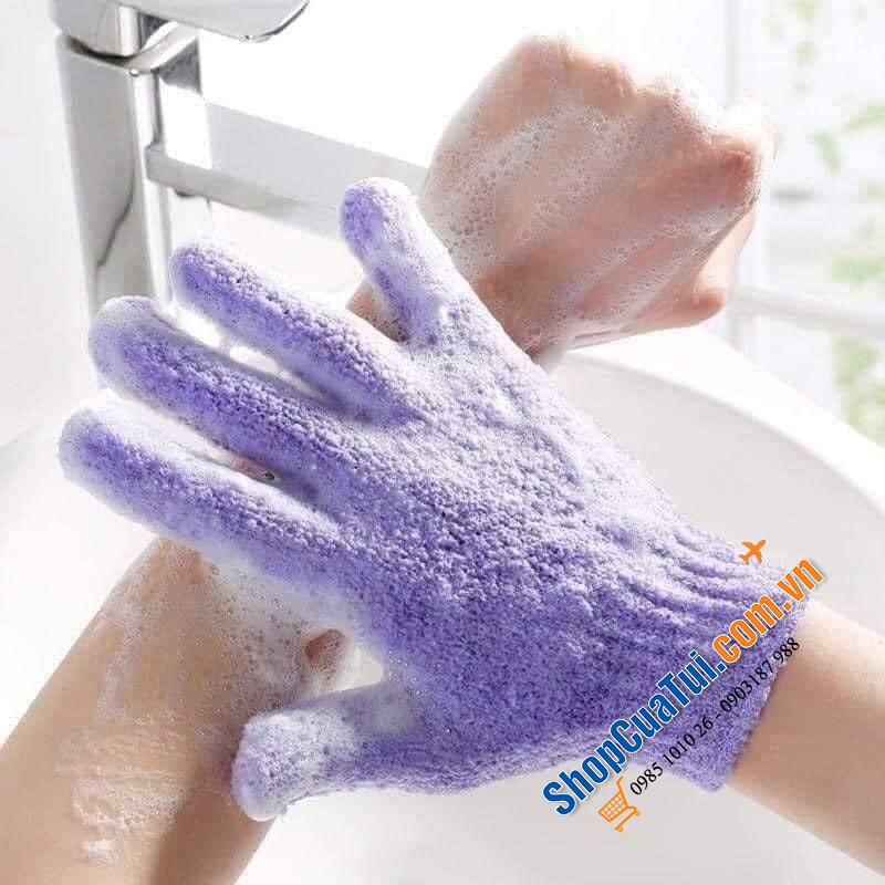 GĂNG TAY TẮM MASSAGE VÀ TẨY TẾ BÀO CHẾT EBELIN (1 CHIẾC) - HÀNG CHÍNH HÃNG XÁCH TAY TỪ ĐỨC. - giúp tẩy da chết khi tắm