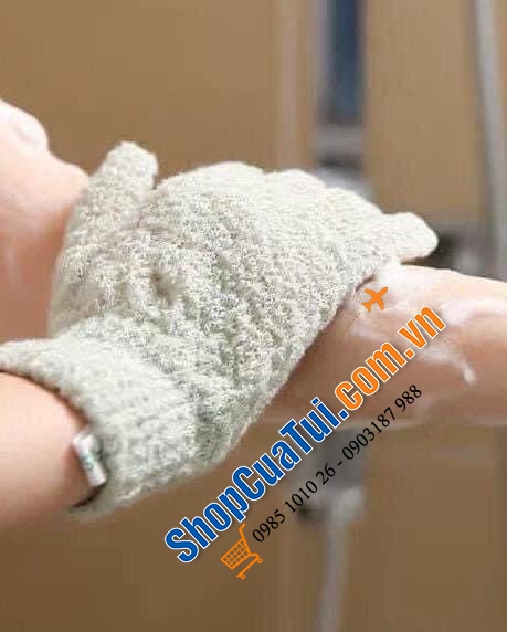 GĂNG TAY TẮM MASSAGE VÀ TẨY TẾ BÀO CHẾT EBELIN (1 CHIẾC) - HÀNG CHÍNH HÃNG XÁCH TAY TỪ ĐỨC. - giúp tẩy da chết khi tắm
