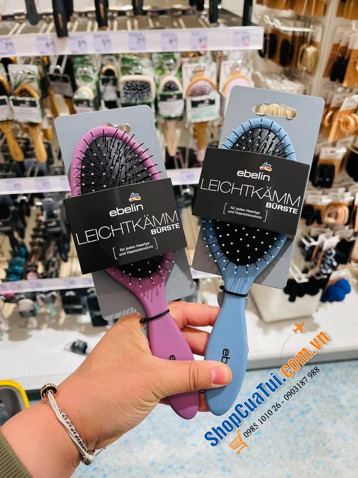 Lược Ebelin Đức - gỡ rối, chống gãy và rụng tóc số 1 tại Đức, dùng sấy tóc tiện lợi