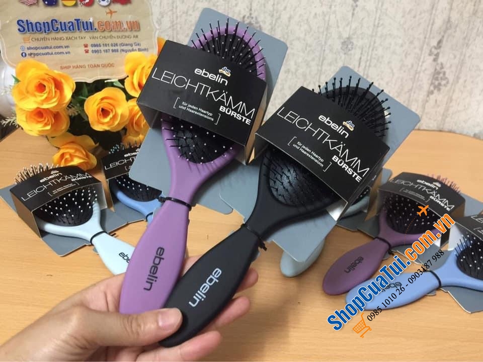 Lược Ebelin Đức - gỡ rối, chống gãy và rụng tóc số 1 tại Đức, dùng sấy tóc tiện lợi