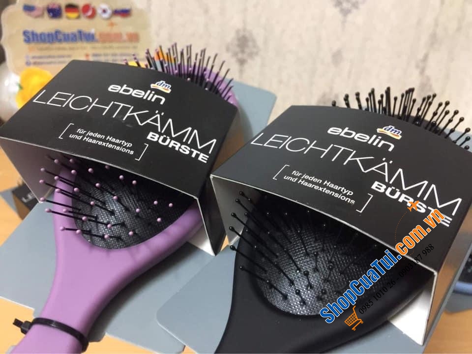 Lược Ebelin Đức - gỡ rối, chống gãy và rụng tóc số 1 tại Đức, dùng sấy tóc tiện lợi