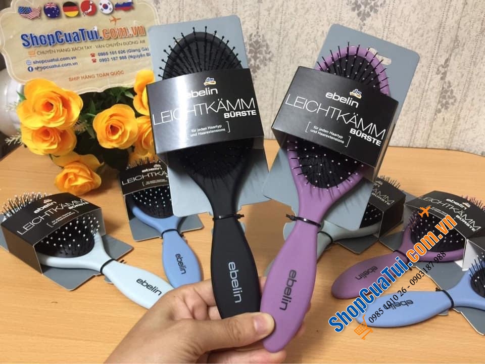 Lược Ebelin Đức - gỡ rối, chống gãy và rụng tóc số 1 tại Đức, dùng sấy tóc tiện lợi