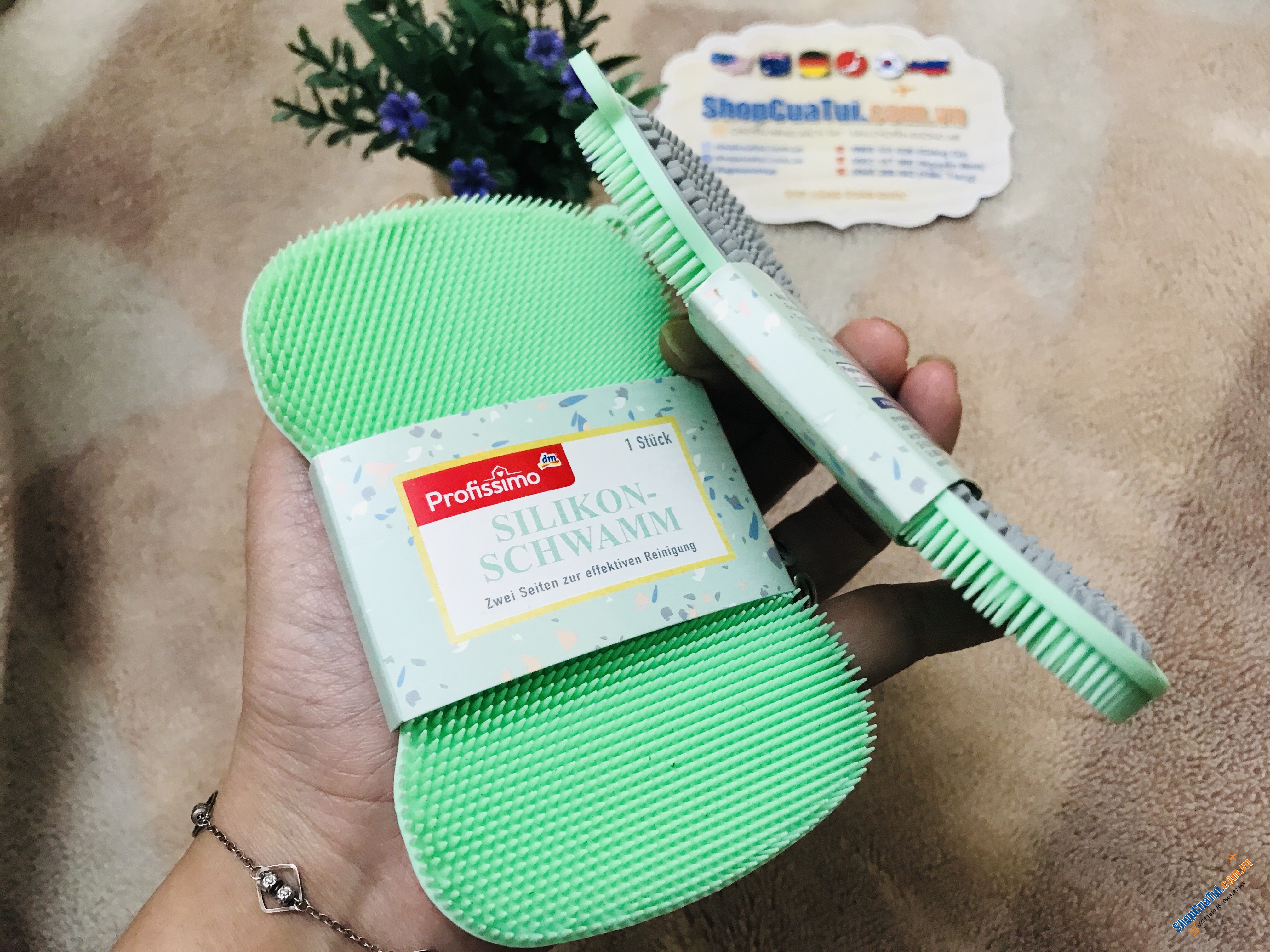 Miếng rửa bát 2 mặt Silicon Profissimo Đức.