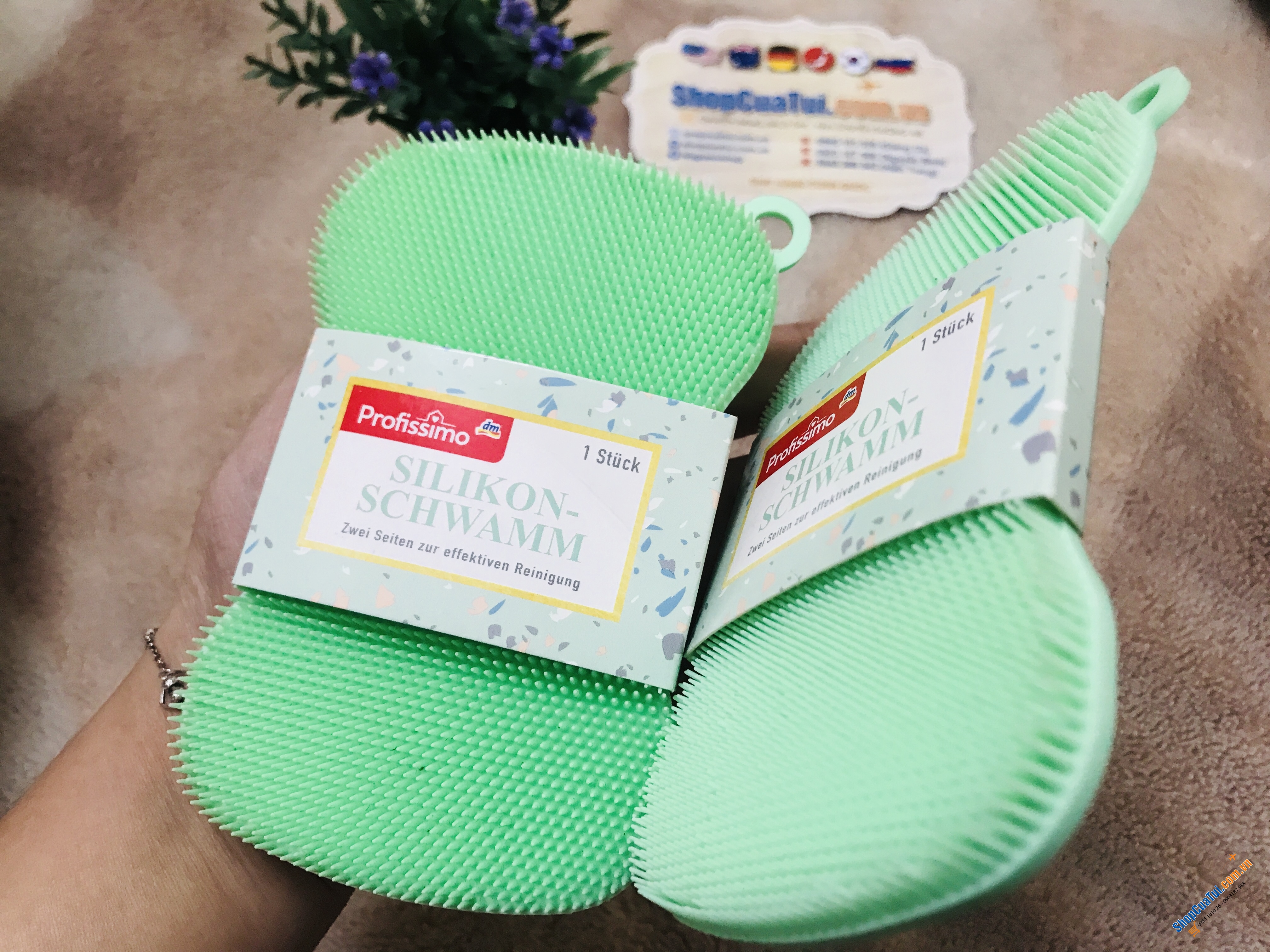 Miếng rửa bát 2 mặt Silicon Profissimo Đức.