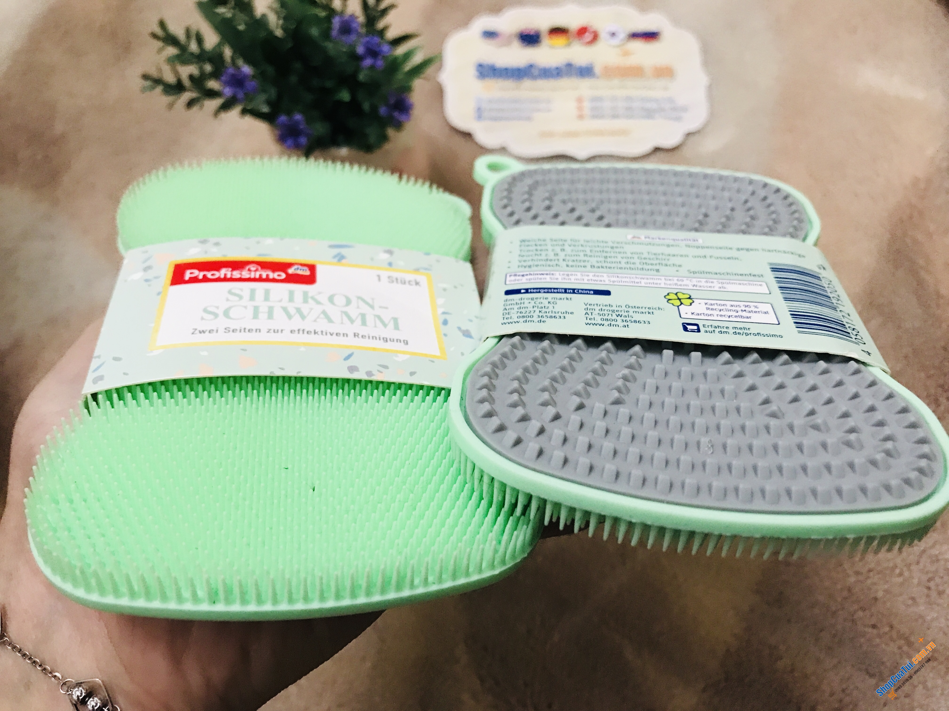 Miếng rửa bát 2 mặt Silicon Profissimo Đức.