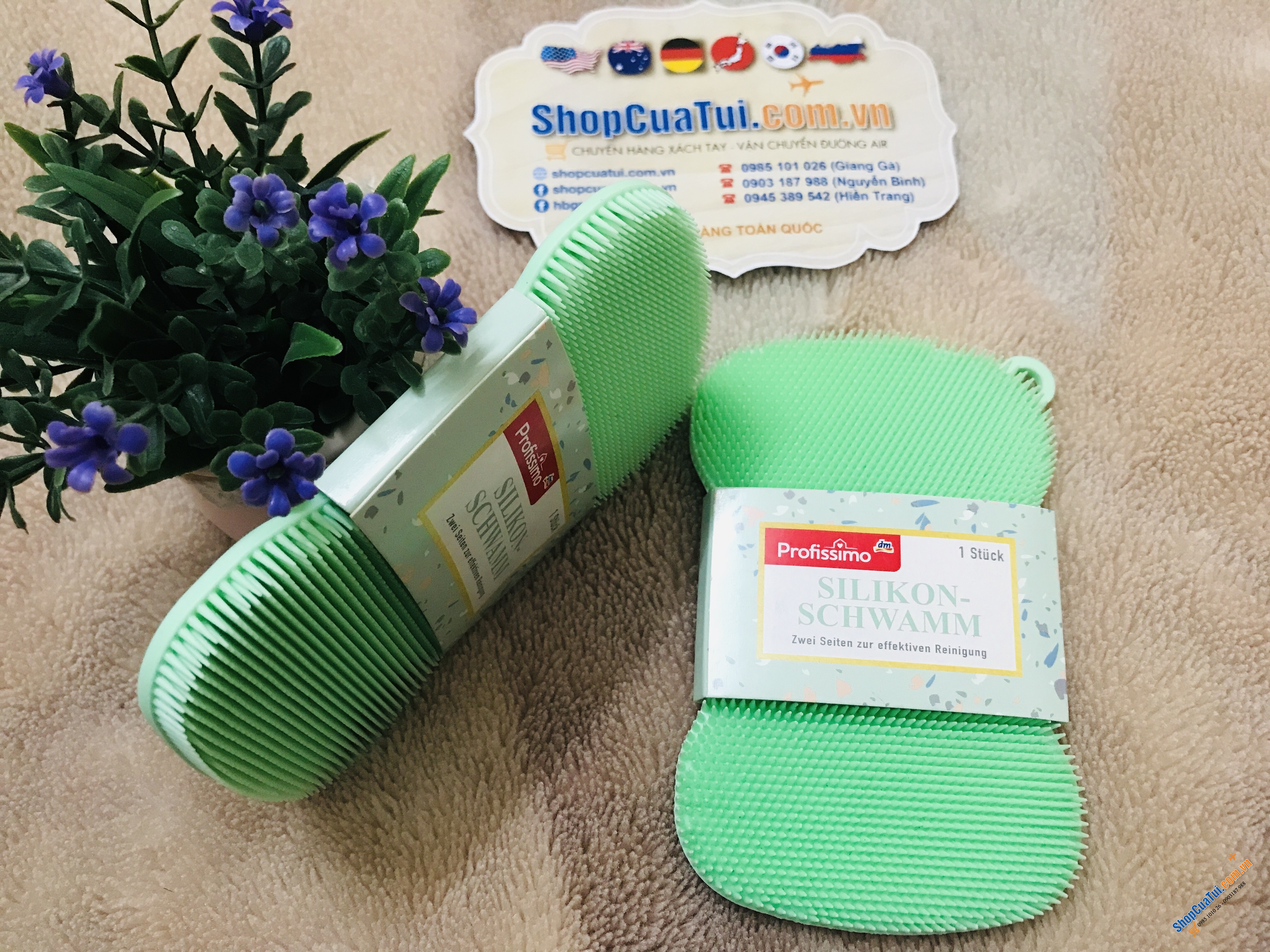 Miếng rửa bát 2 mặt Silicon Profissimo Đức.